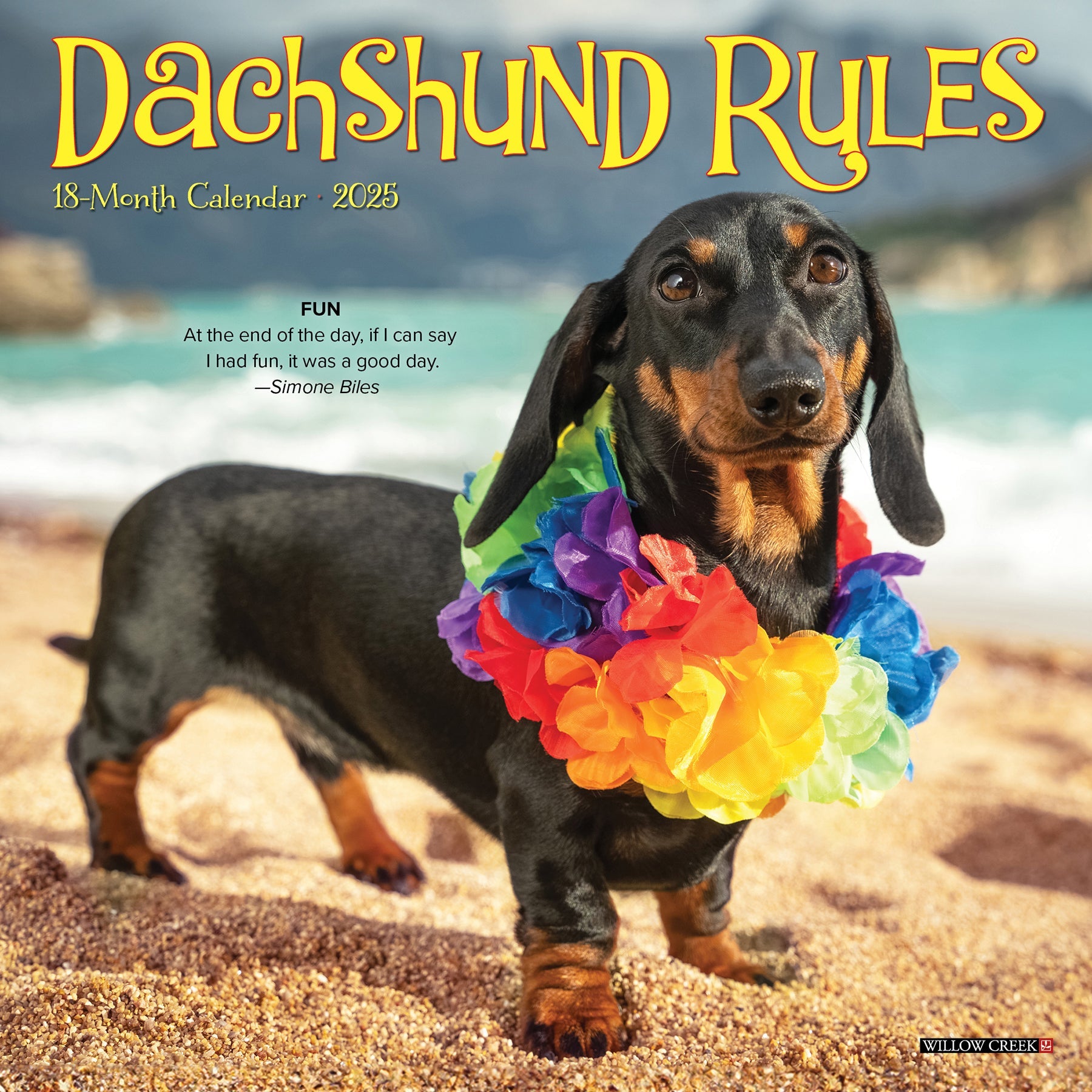 2025 Dachshund Rules - Mini Wall Calendar