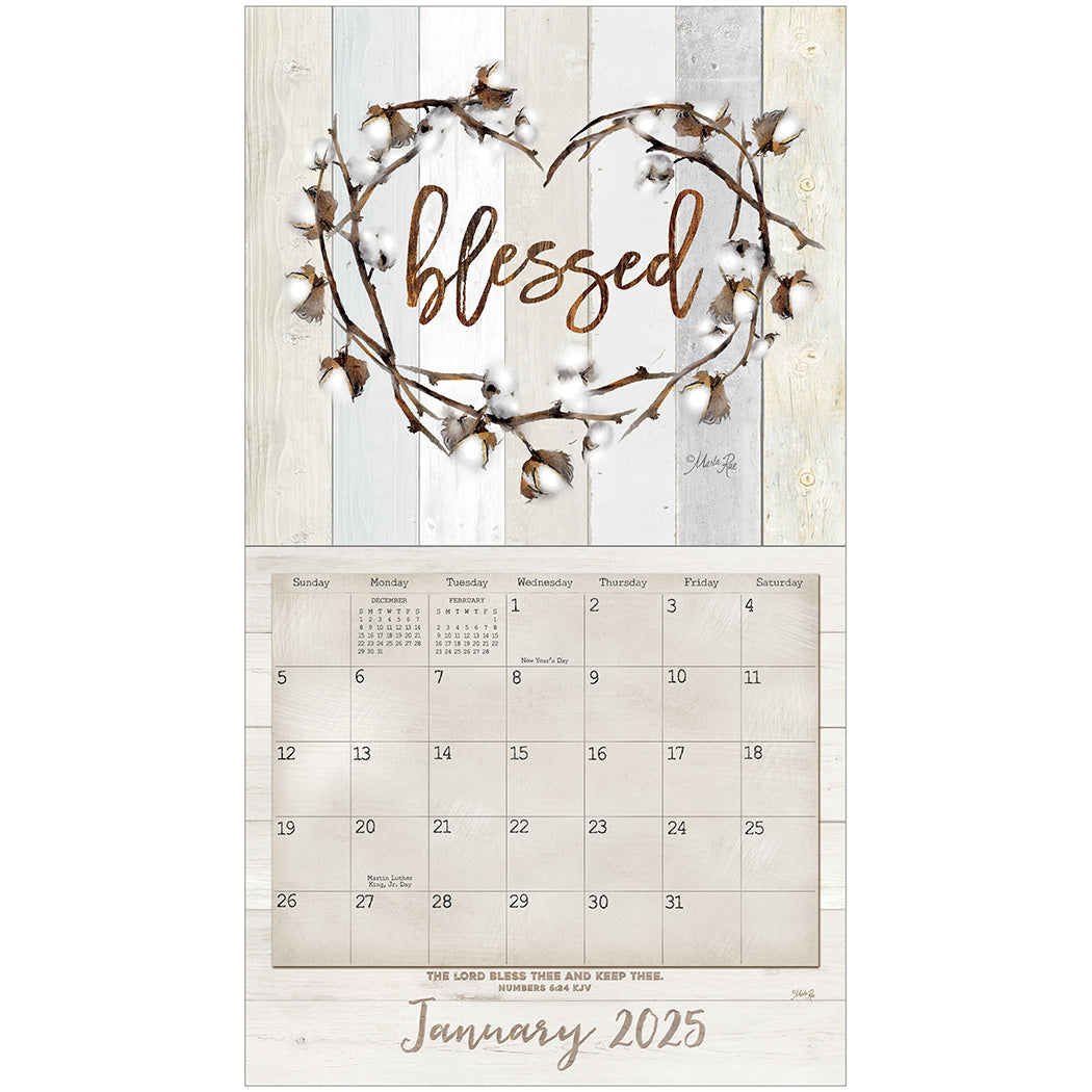 2025 Faith And Family - Legacy Scripture - Legacy Deluxe Wall Calendar