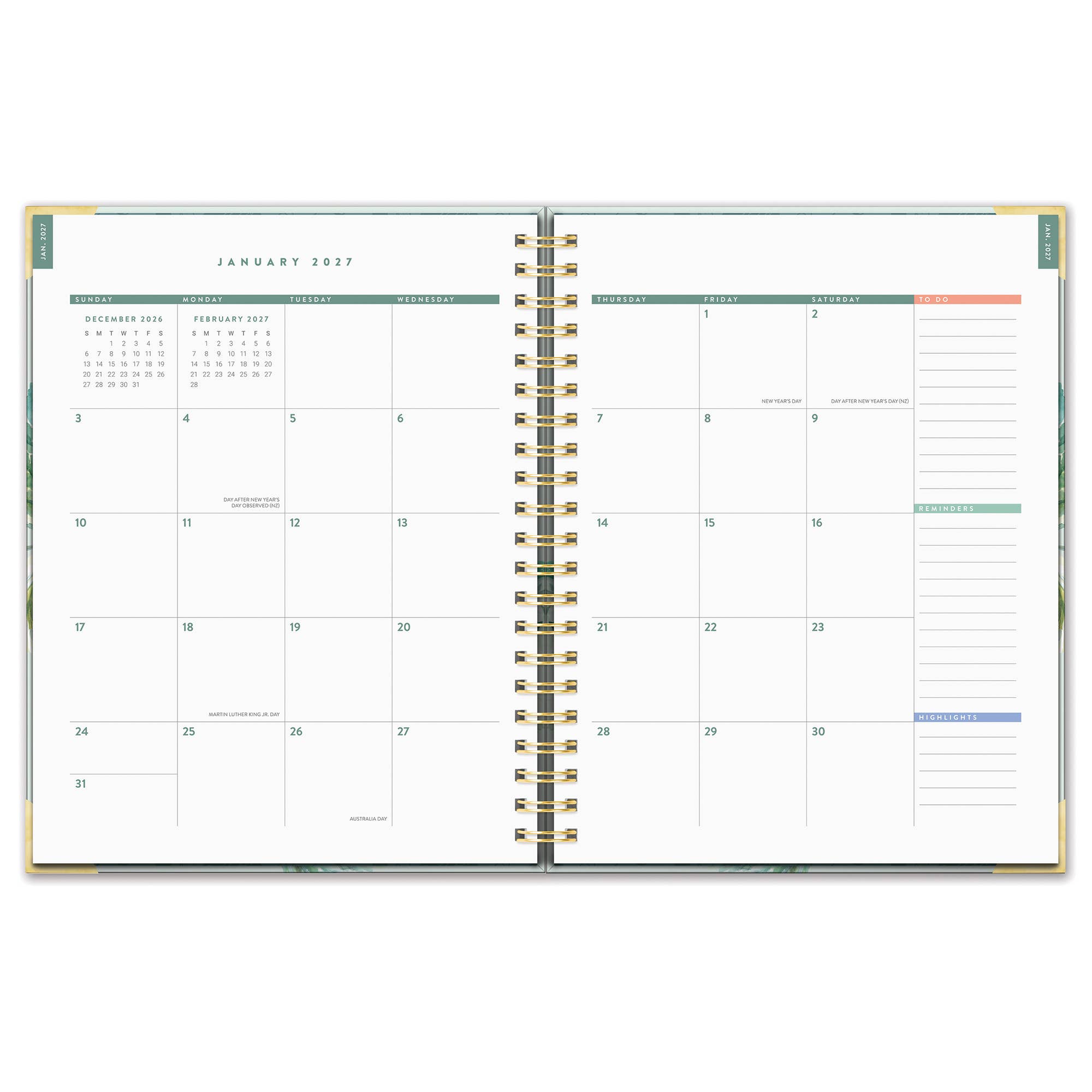 2027 Bella Flora Deluxe Extra-Large Spiral Planner
