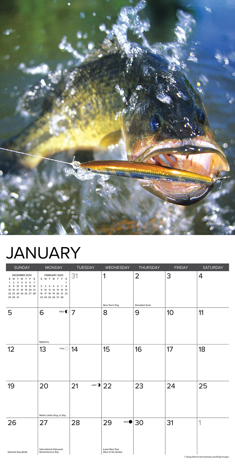 2025 Bass - Square Wall Calendar