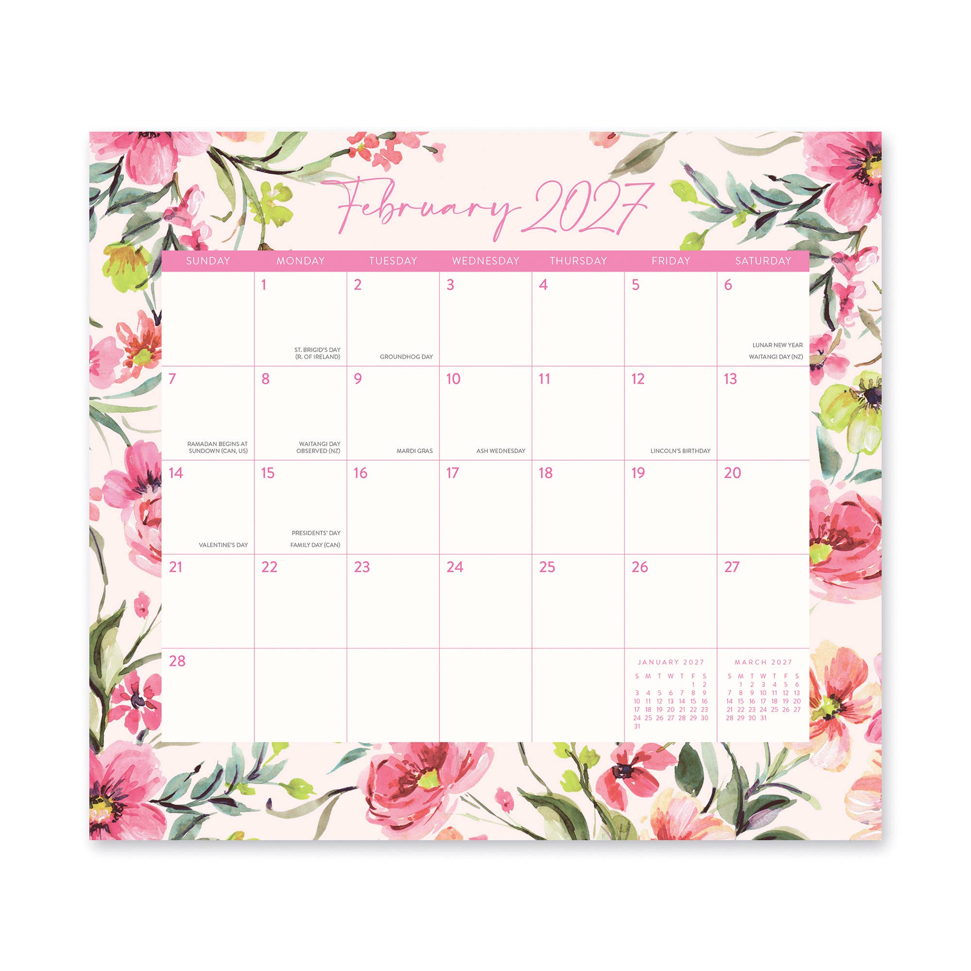 2027 Bella Flora Magnetic Monthly Pad