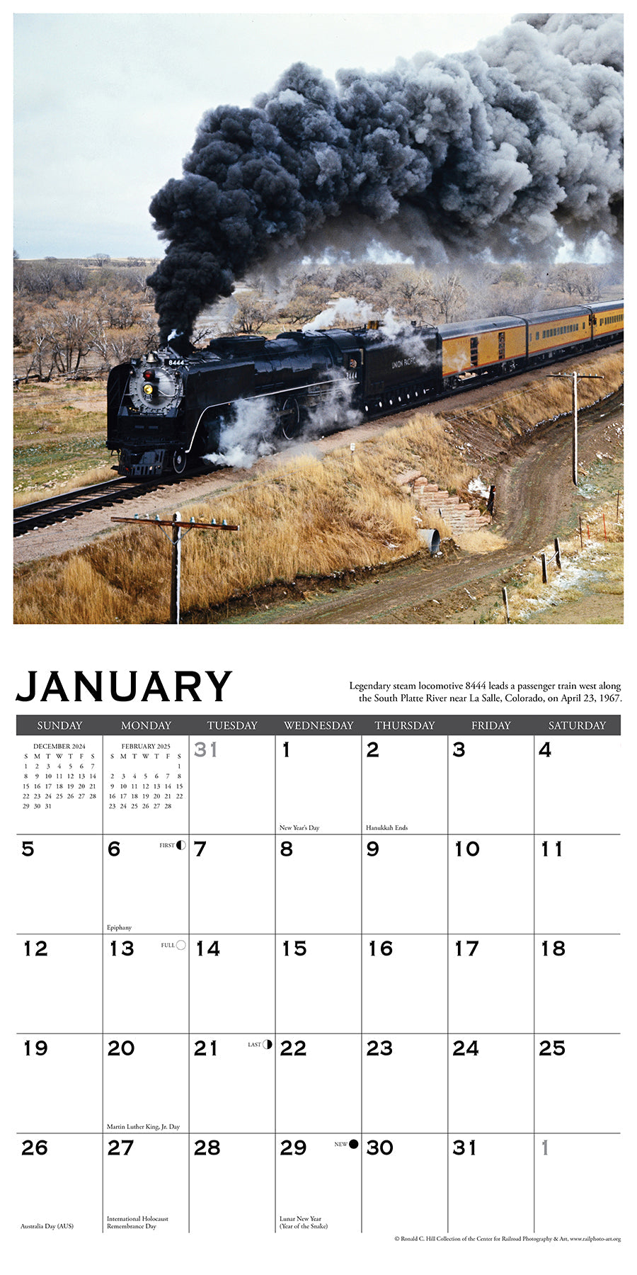 2025 Union Pacific - Square Wall Calendar