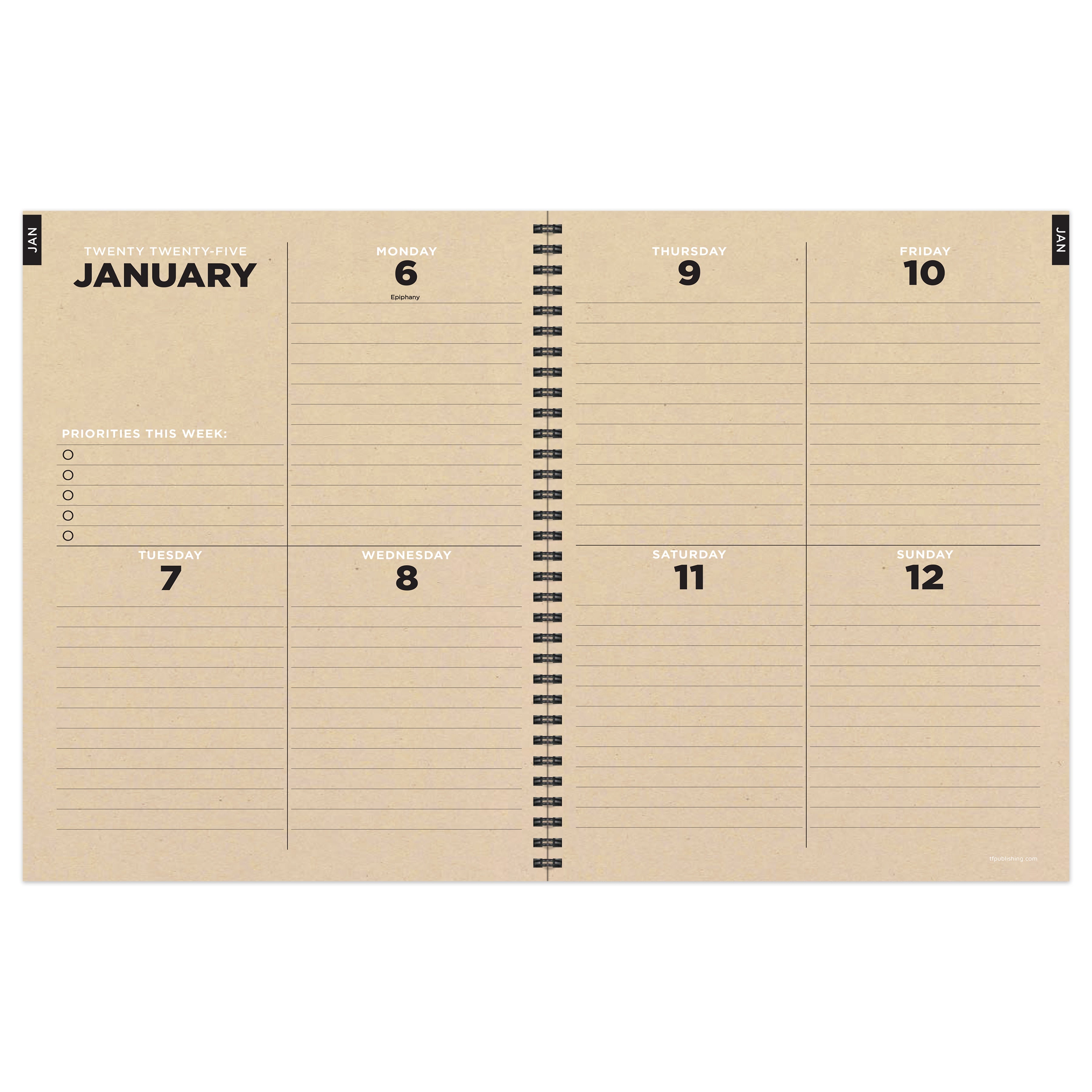 2025 Geometric - Large Monthly & Weekly Diary/Planner