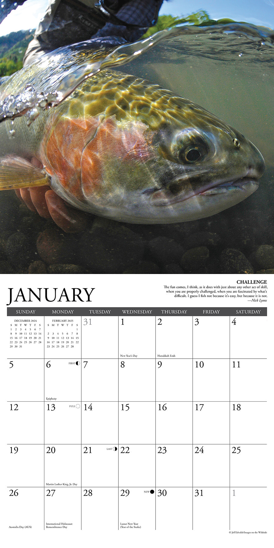 2025 What Fly Fishing Teaches Us - Square Wall Calendar