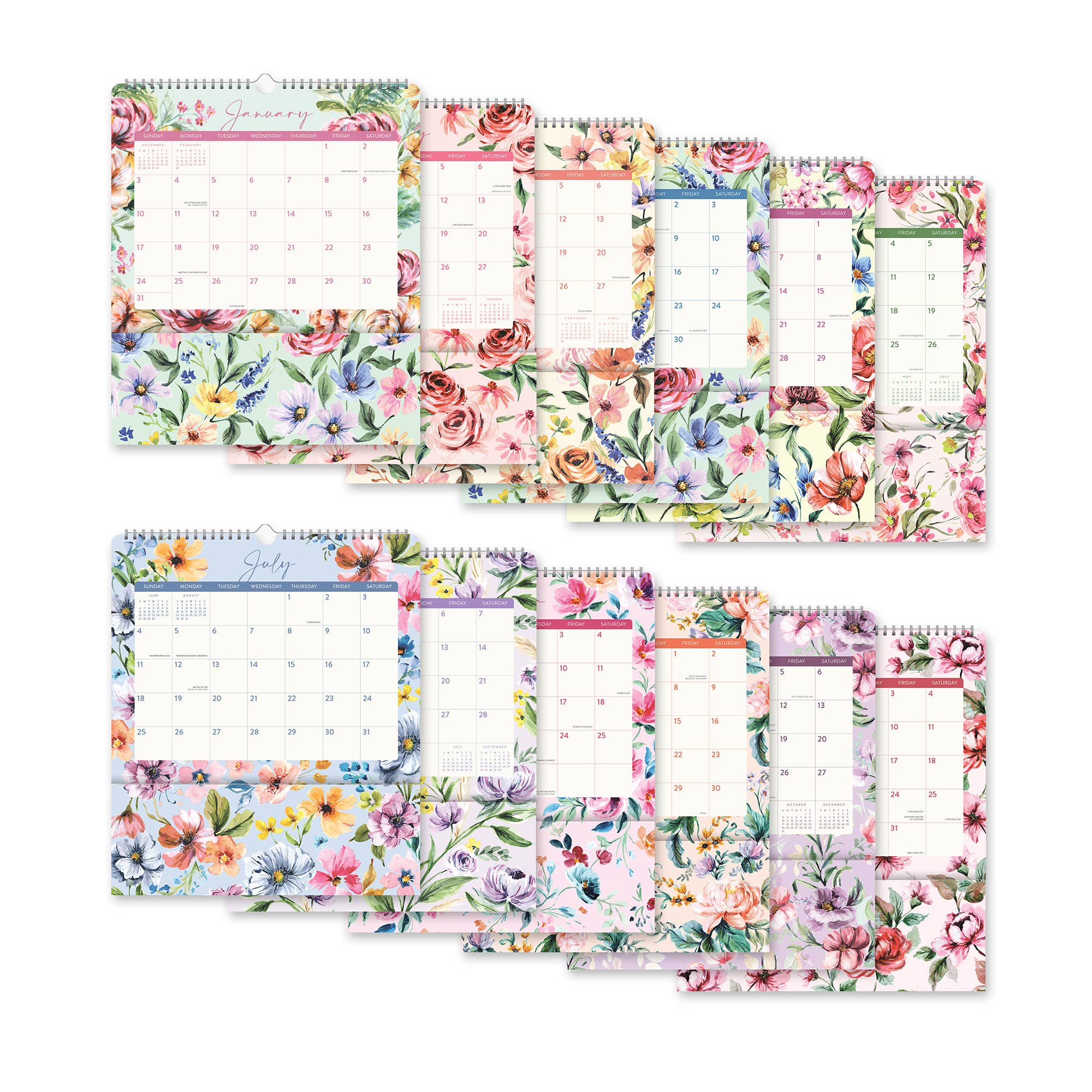 2027 Bella Flora Pockets Plus™ Wall Calendar