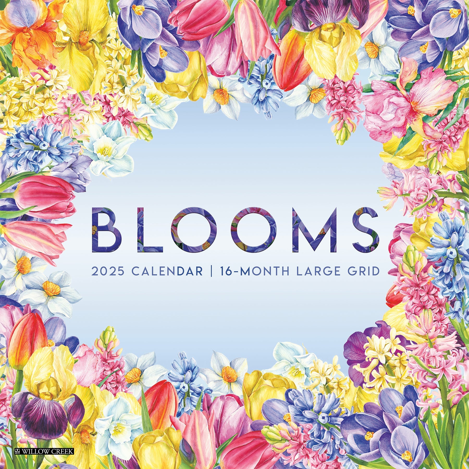 2025 Blooms�Large Grid - Square Wall Calendar