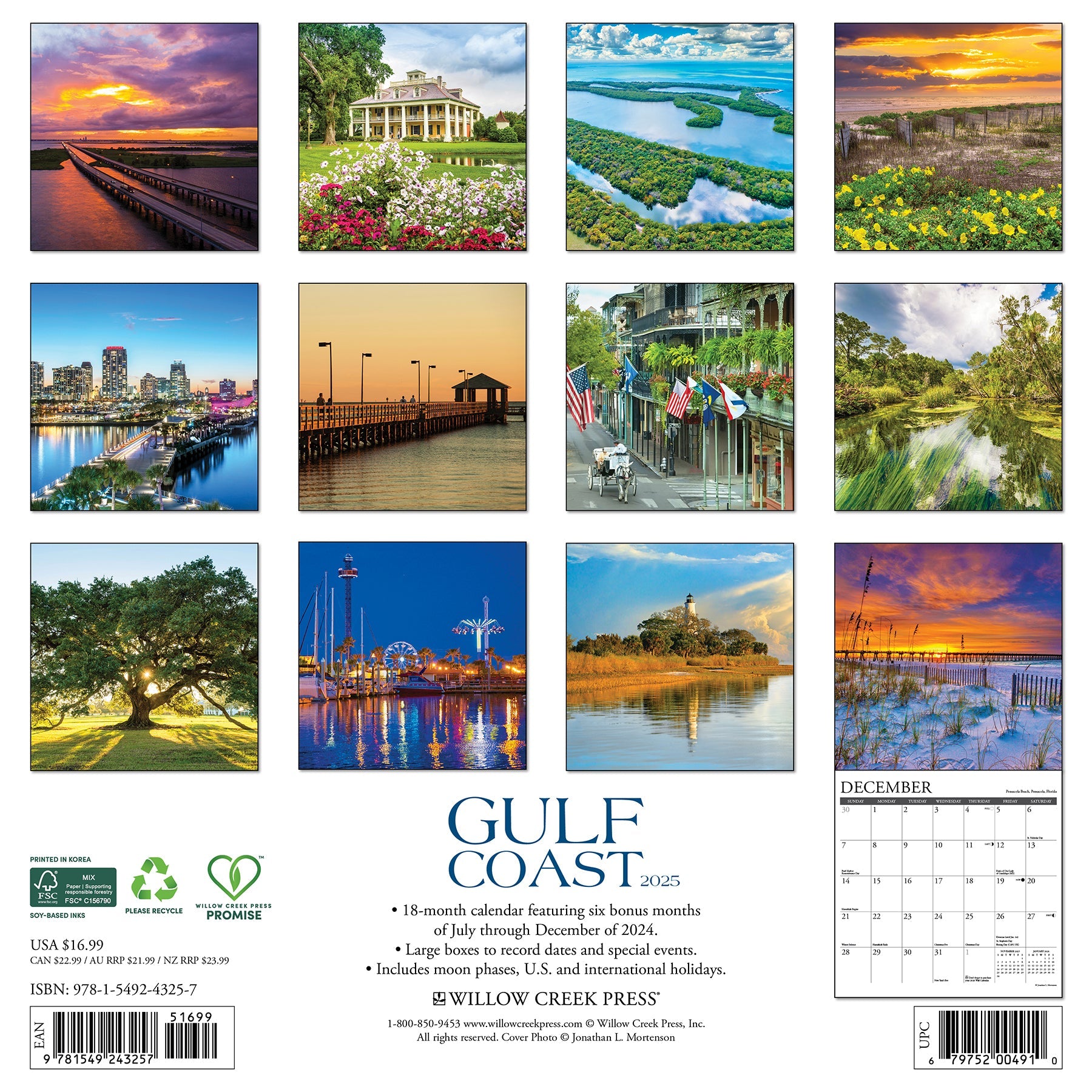 2025 Gulf Coast - Square Wall Calendar