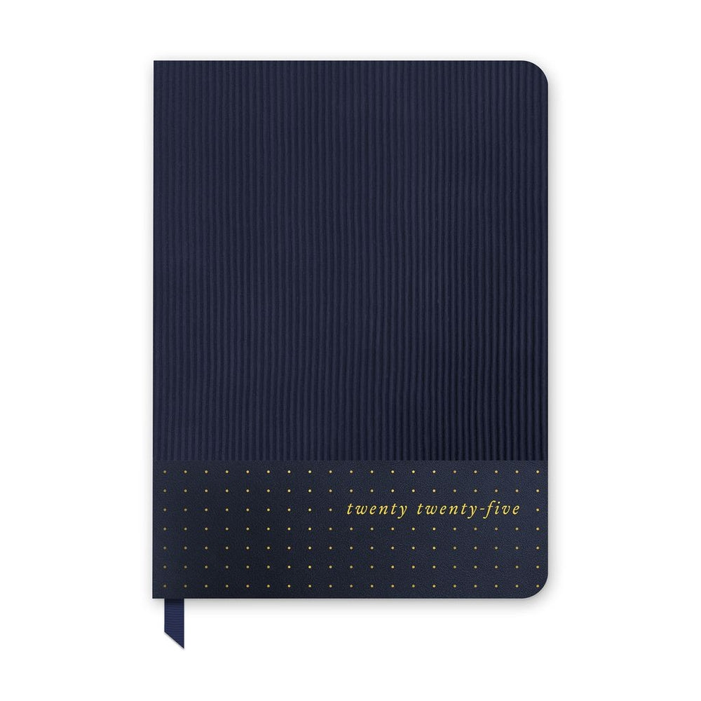 2025 Dots on Twilight Blue Medium Dual - Textured Weekly & Monthly Diary/Planner by Orange Circle Studio
