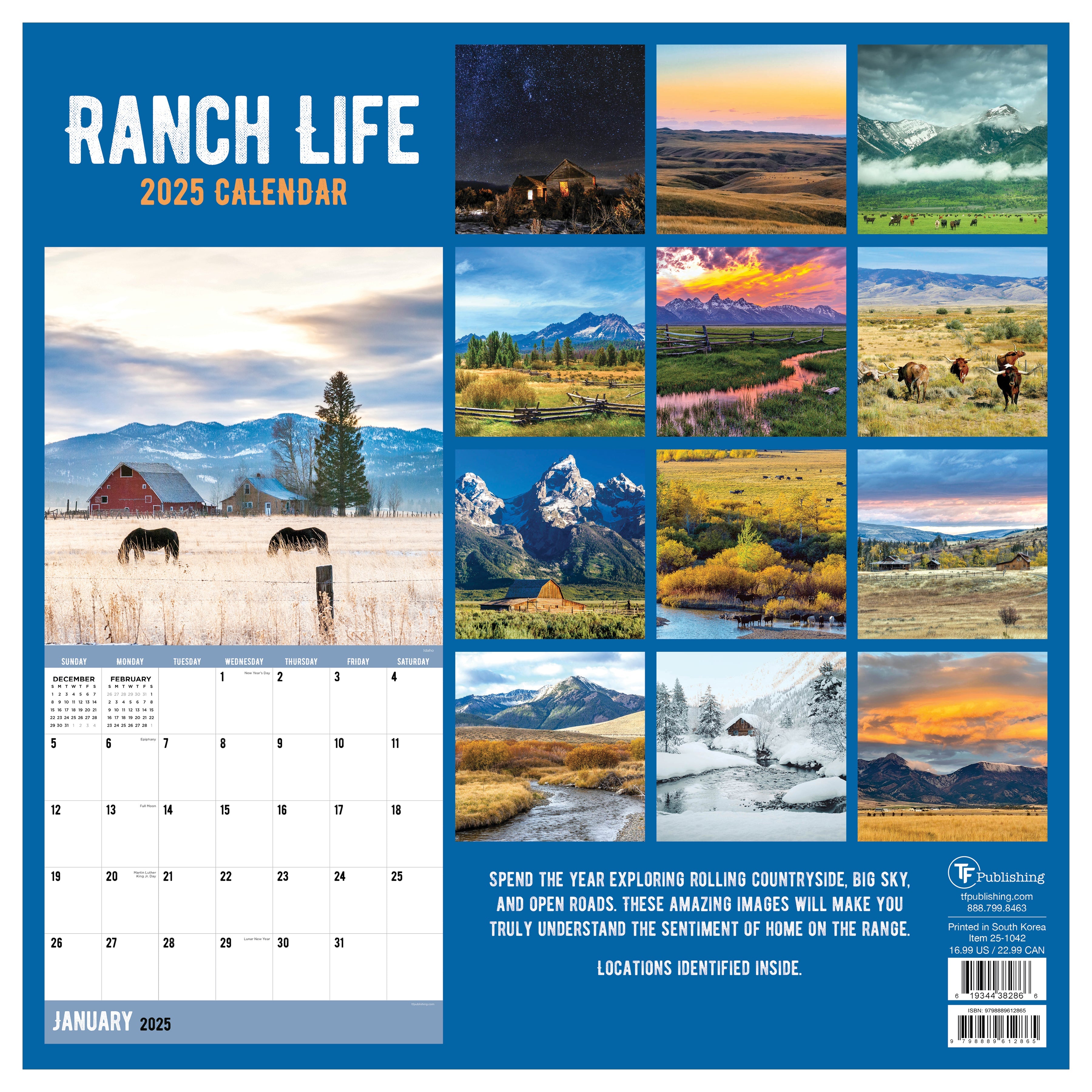 2025 Ranch Life - Square Wall Calendar