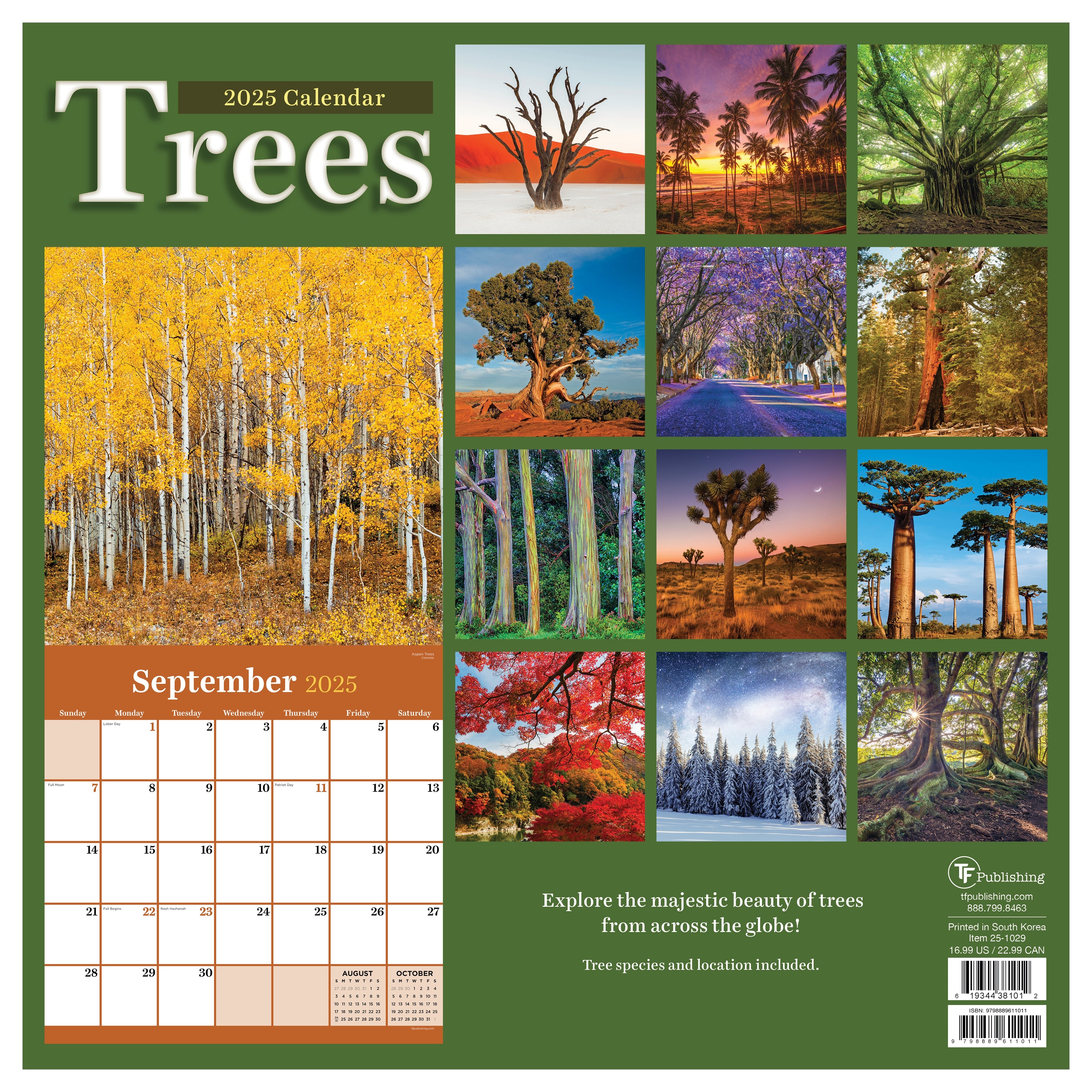 2025 Trees - Square Wall Calendar
