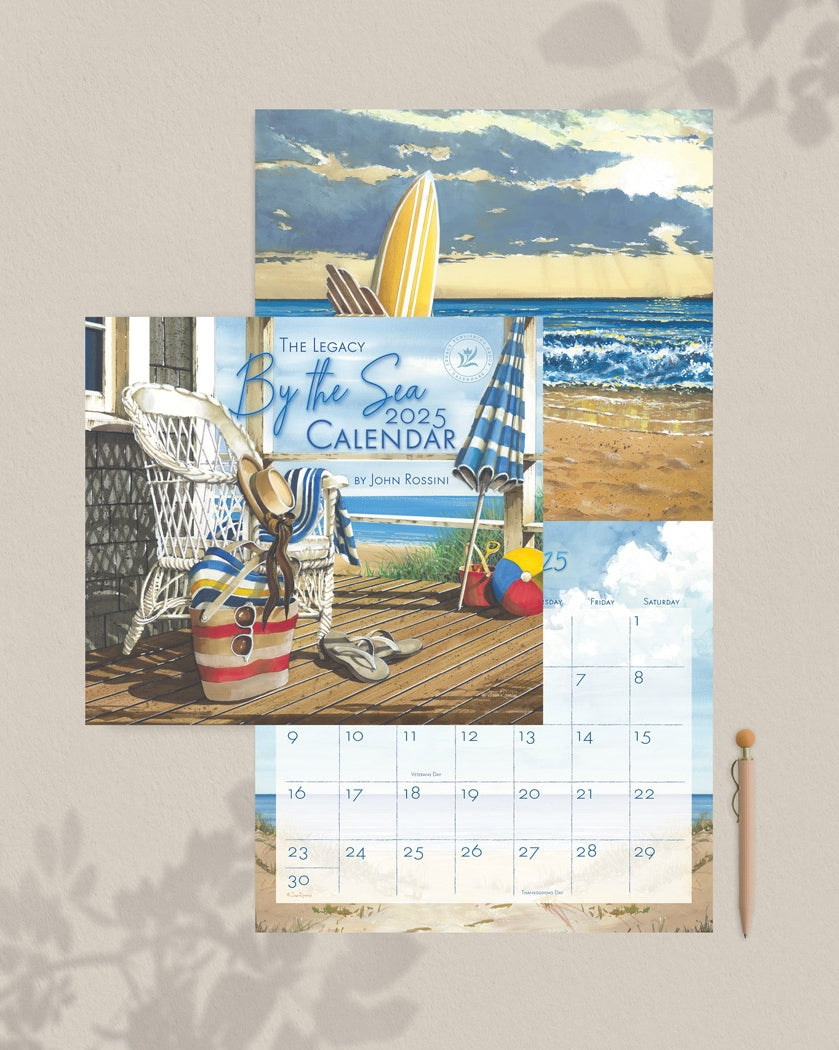 2025 By The Sea - Legacy Deluxe Wall Calendar