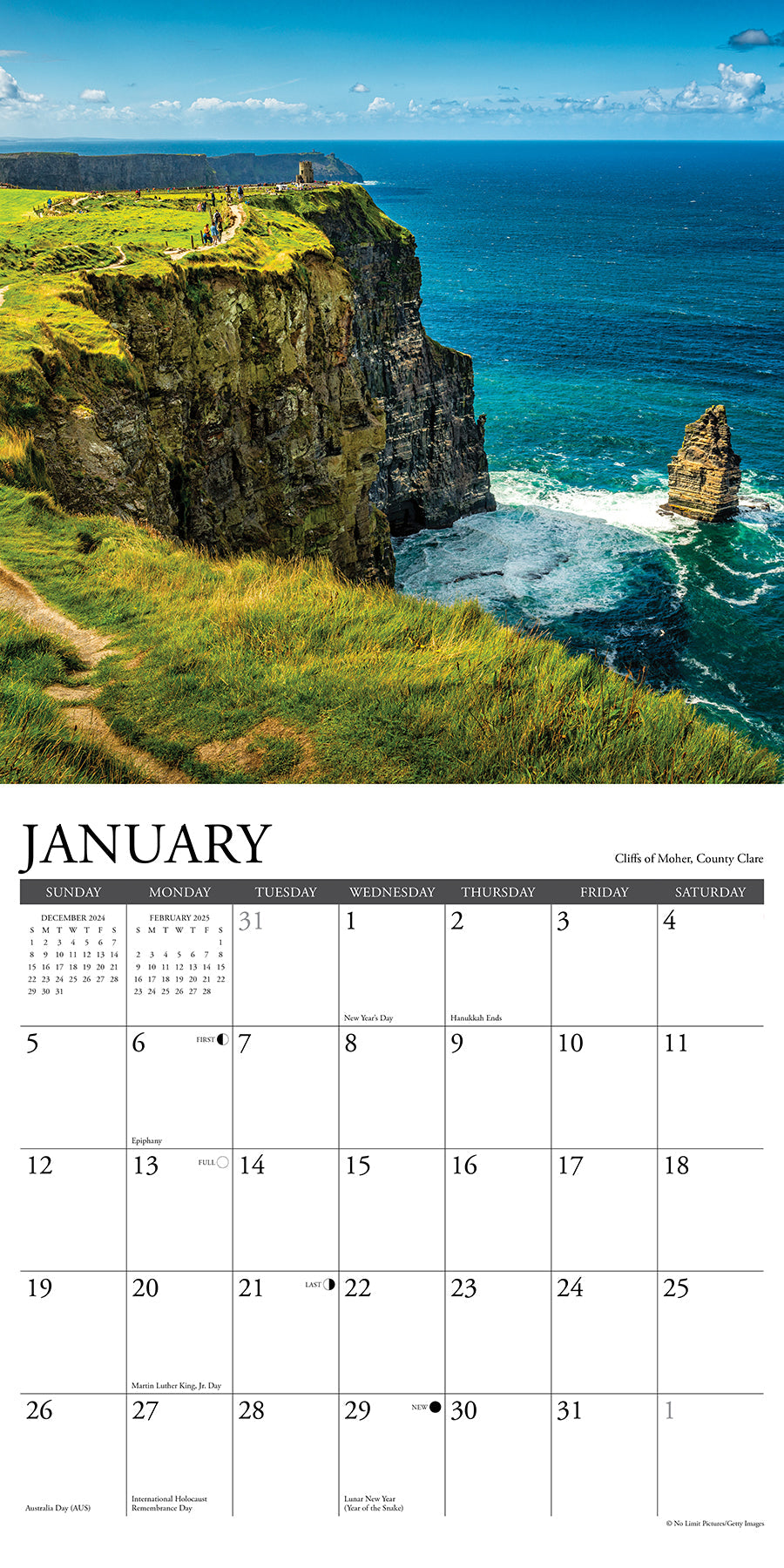 2025 Ireland - Square Wall Calendar