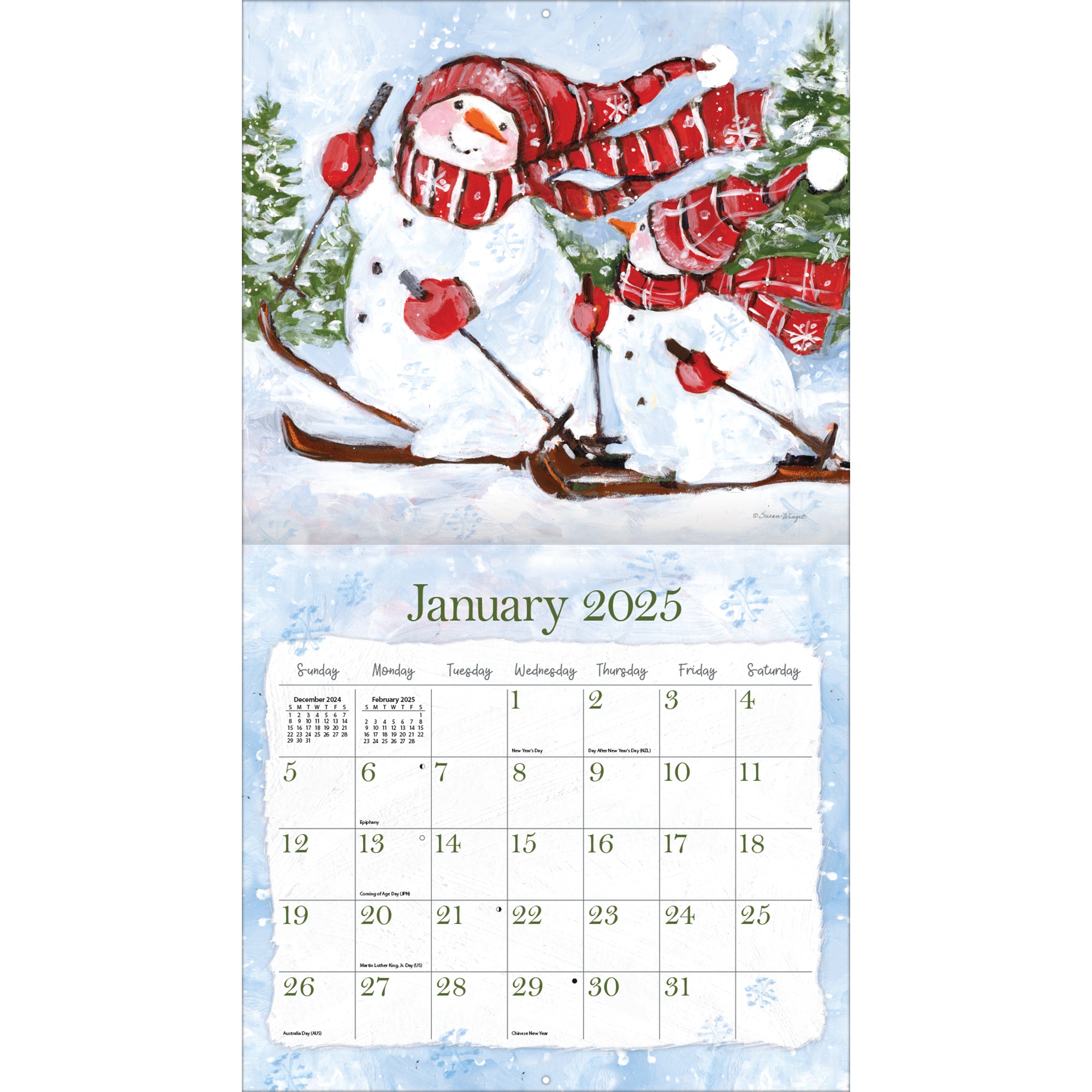 2025 Sam Snowman - LANG Deluxe Wall Calendar