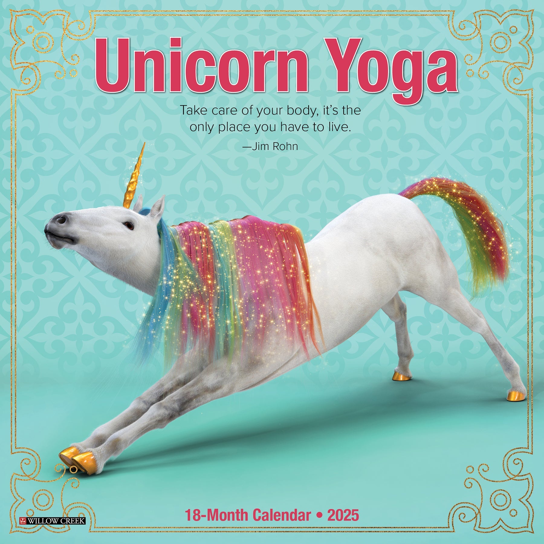 2025 Unicorn Yoga - Mini Wall Calendar