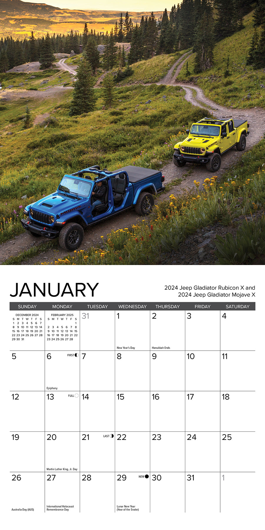 2025 Jeep - Mini Wall Calendar