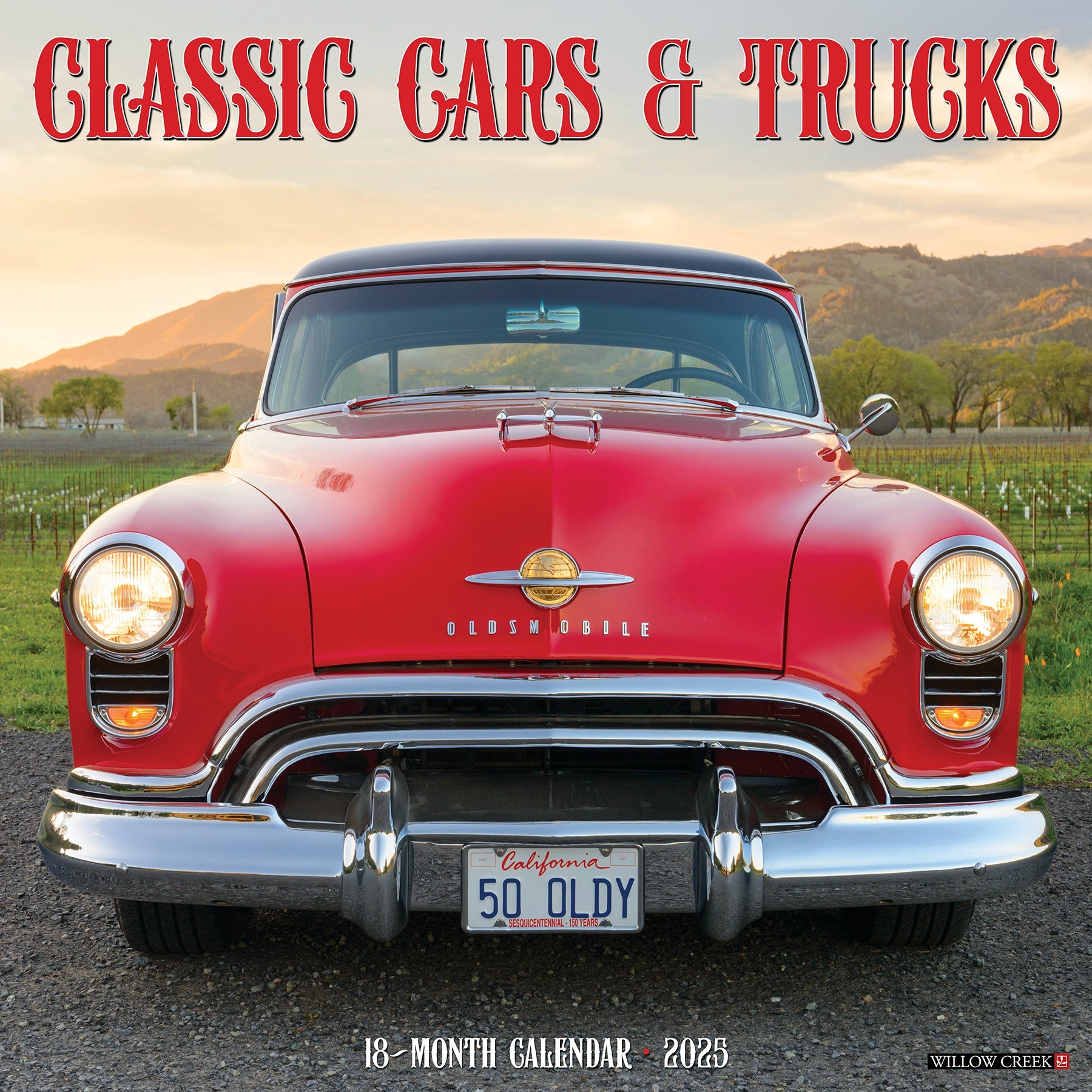 2025 Classic Cars & Trucks - Square Wall Calendar