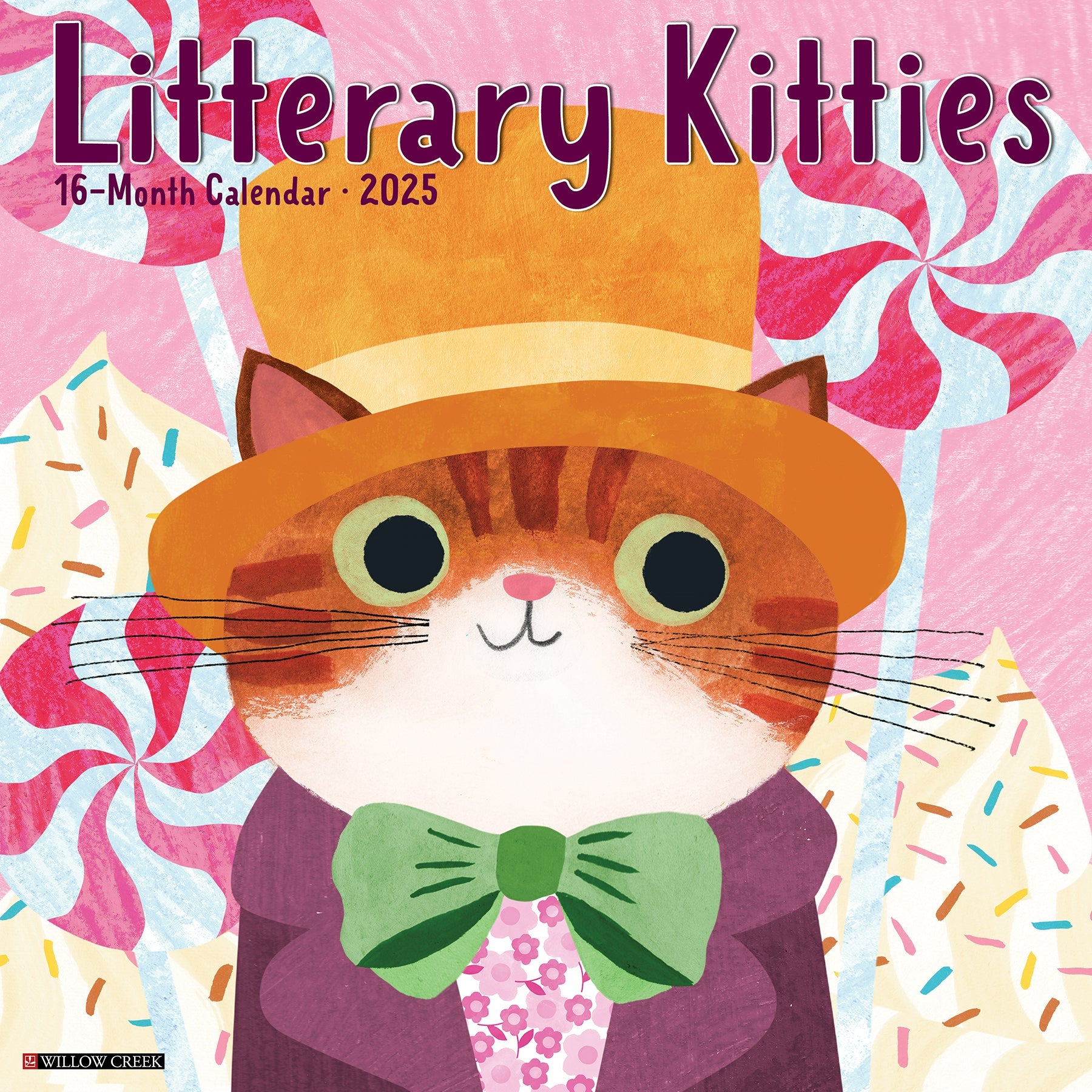 2025 Litterary Kitties - Square Wall Calendar