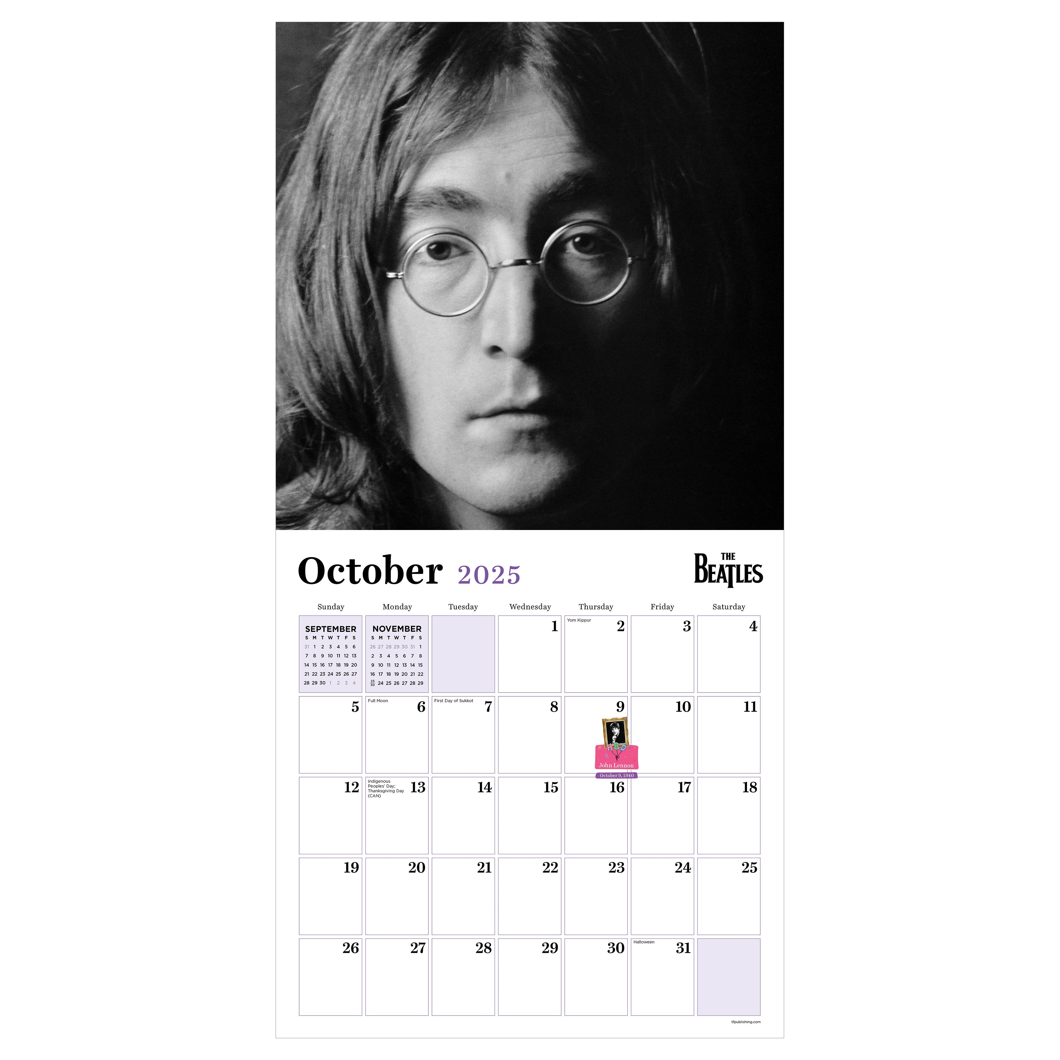 2025 The Beatles: In Black & White - Square Wall Calendar
