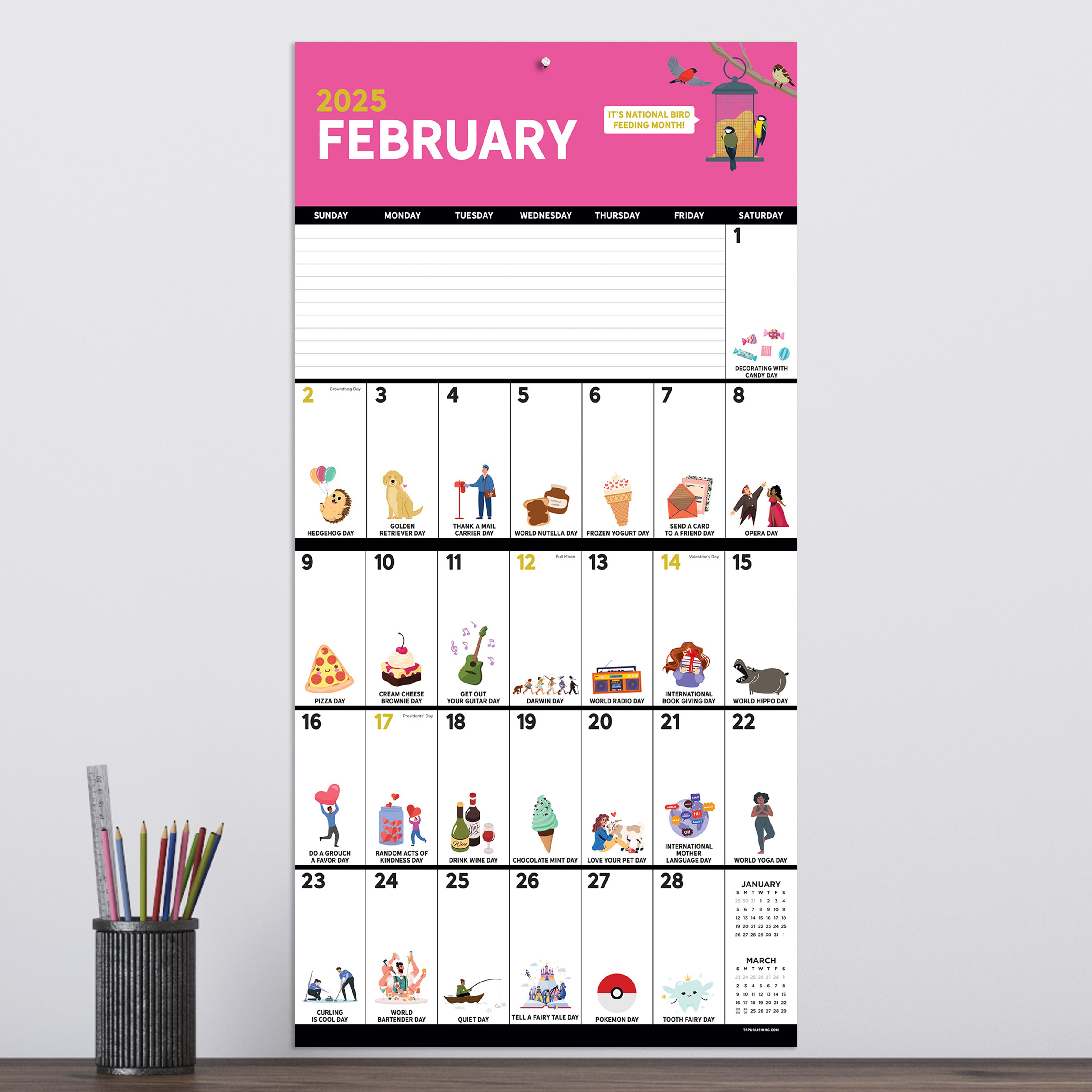 2025 Every Day's A Holiday - Square Wall Calendar
