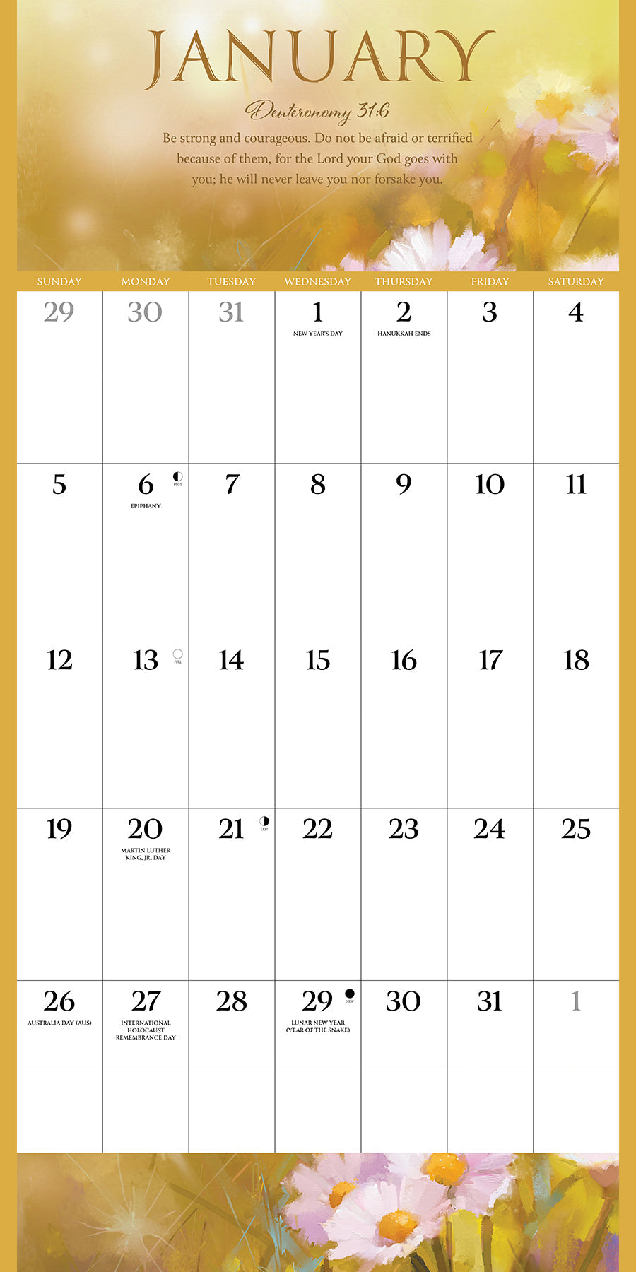 2025 Bible Verses - Square Wall Calendar