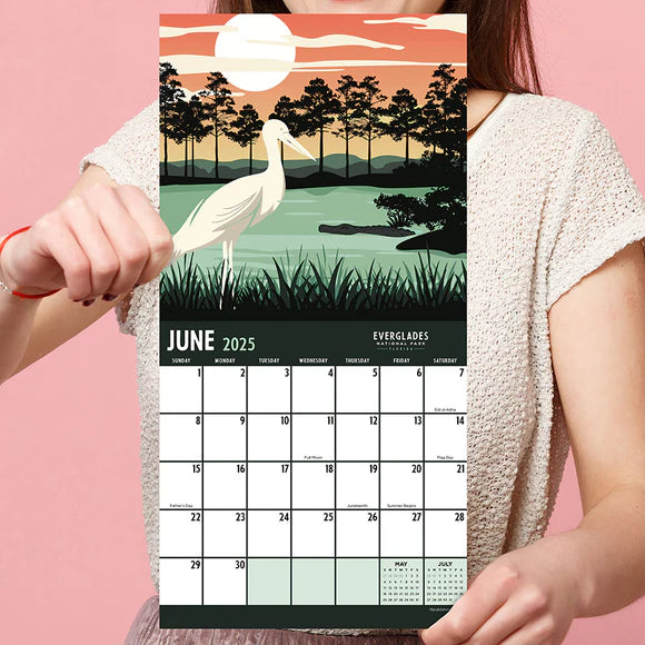 2025 National Parks-Art - Mini Wall Calendar