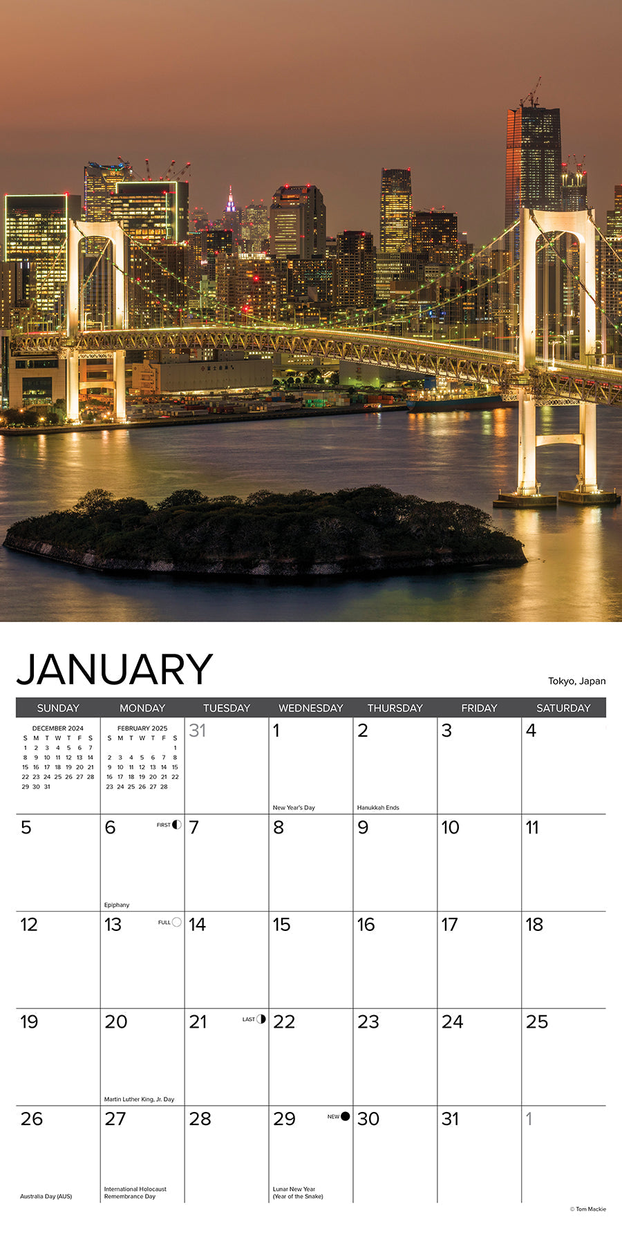 2025 Skylines - Square Wall Calendar