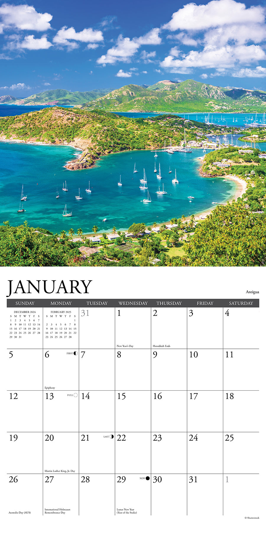 2025 Caribbean - Square Wall Calendar