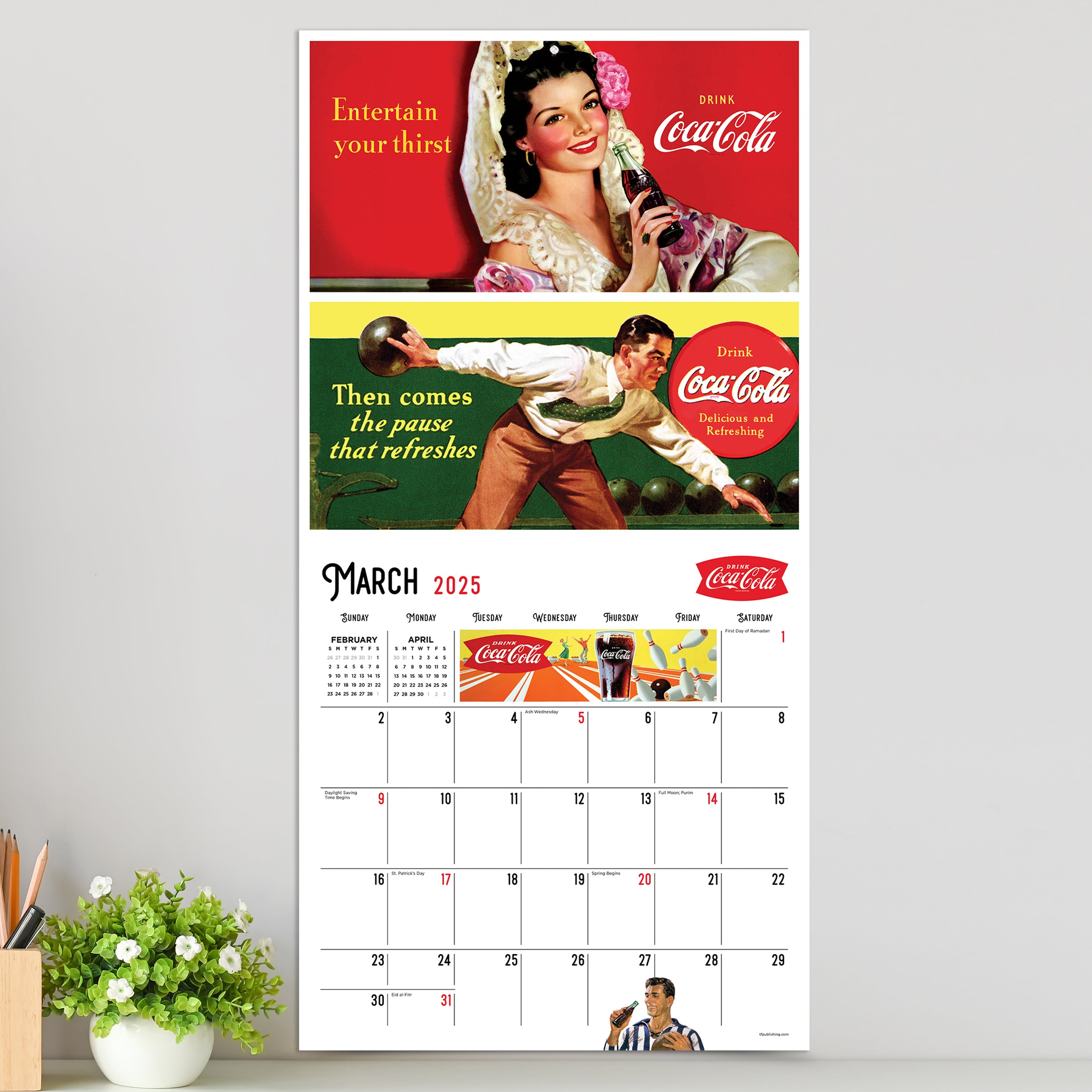 2025 Coca-Cola: Vintage Nostalgia - Square Wall Calendar