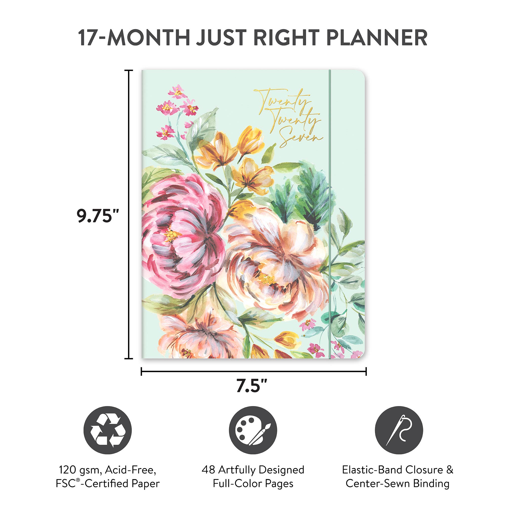 2027 Bella Flora Just Right Monthly Planner