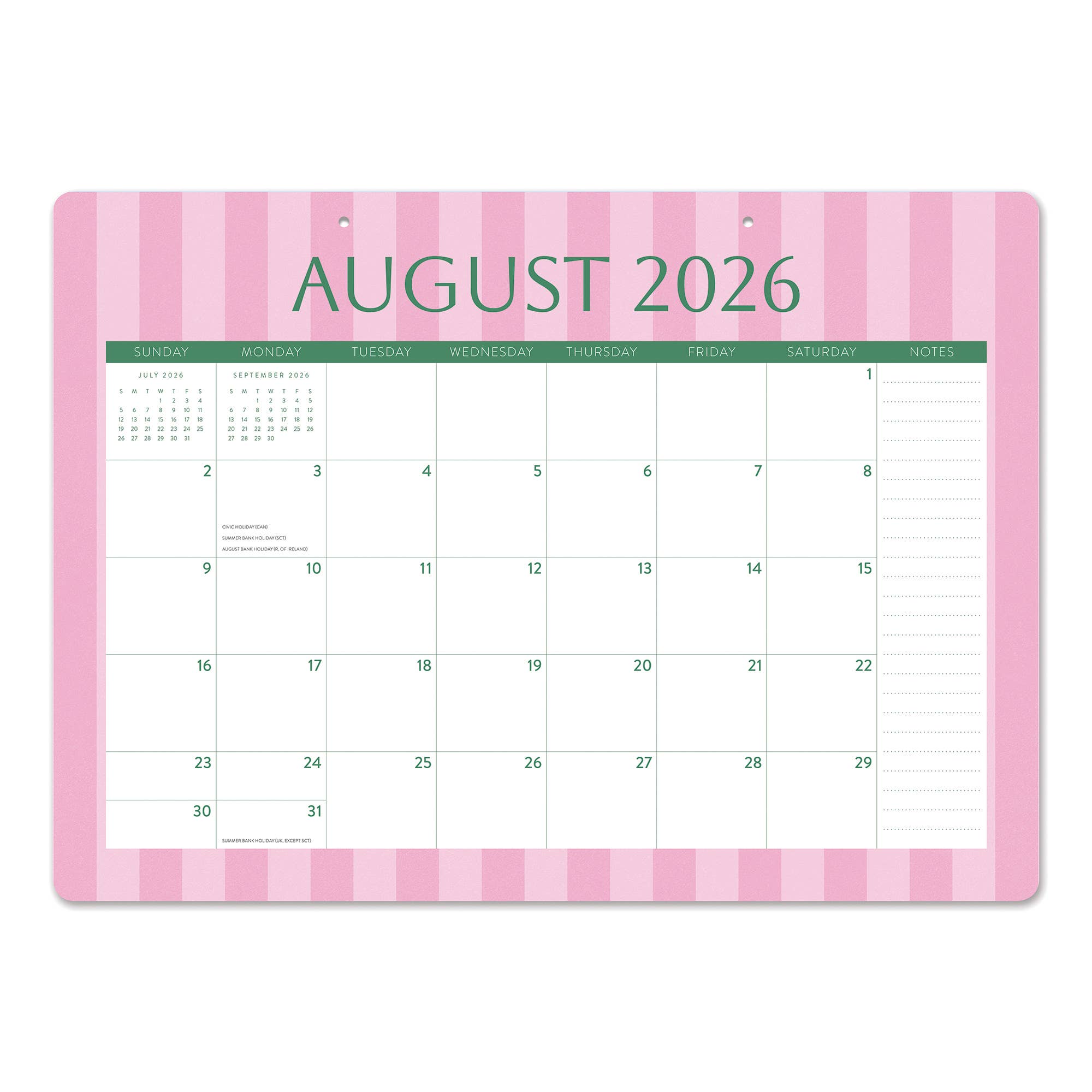 2027 Cabana Stripes Decorative Desk Blotter