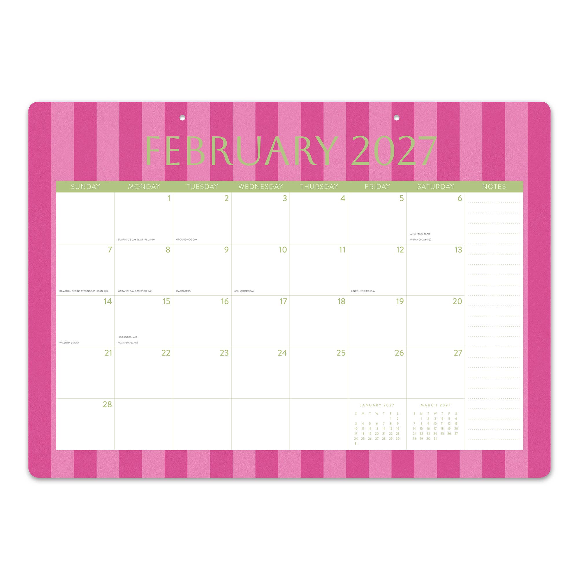 2027 Cabana Stripes Decorative Desk Blotter