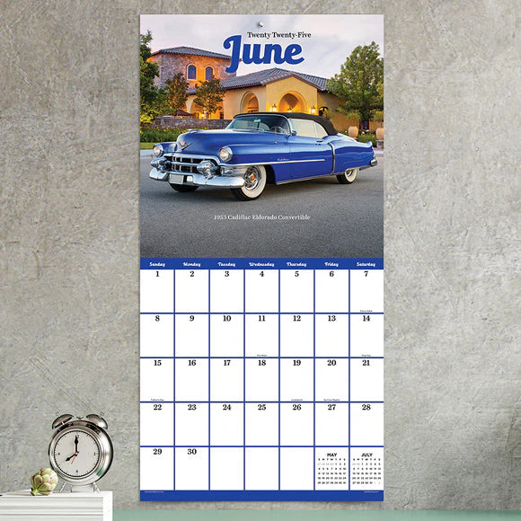 2025 Classic Cars - Square Wall Calendar