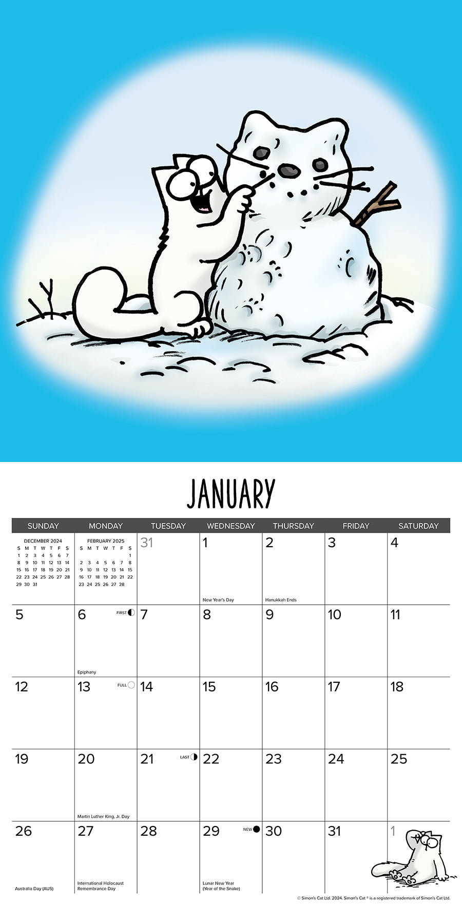 2025 Simon's Cat Square Wall Calendar