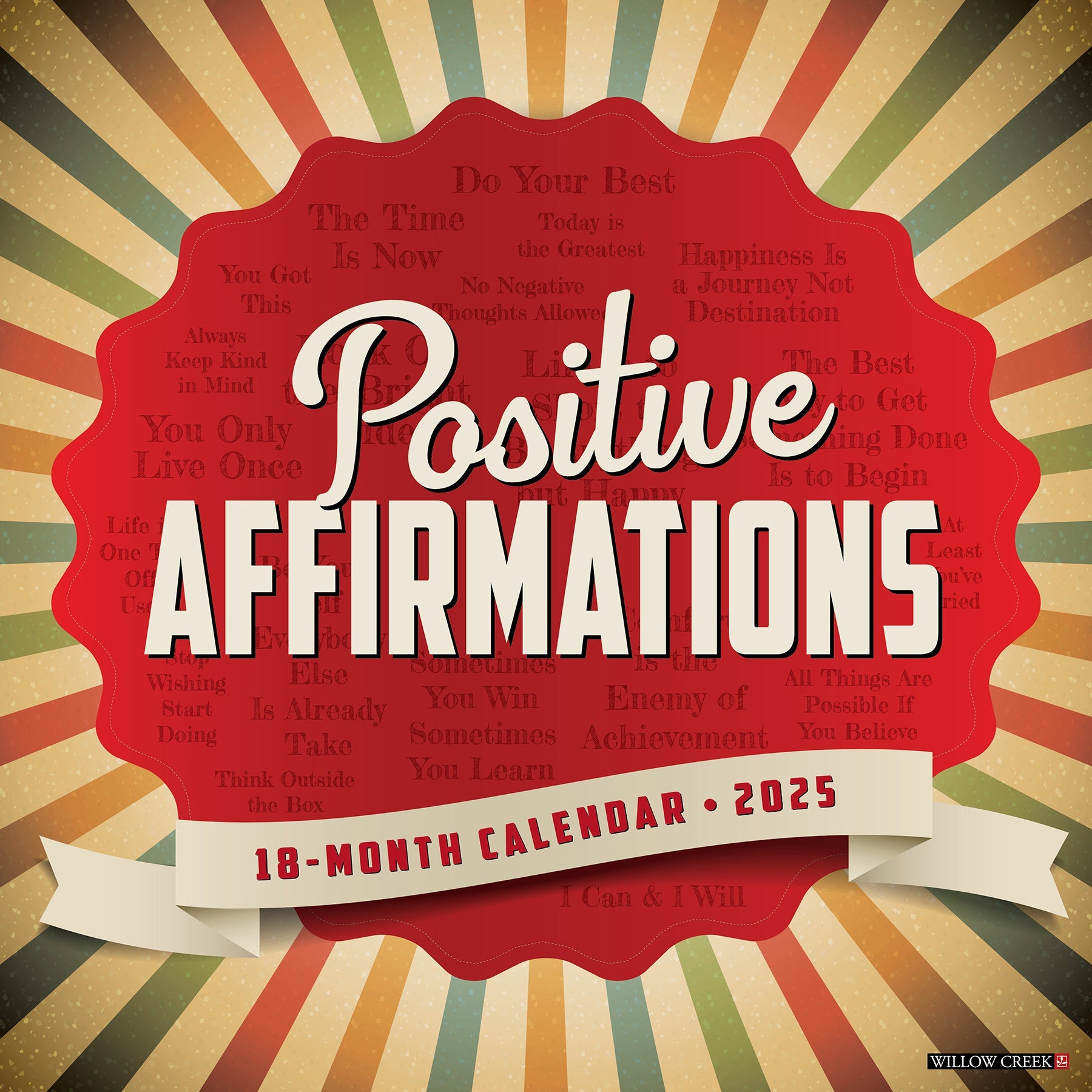 2025 Positive Affirmations - Square Wall Calendar