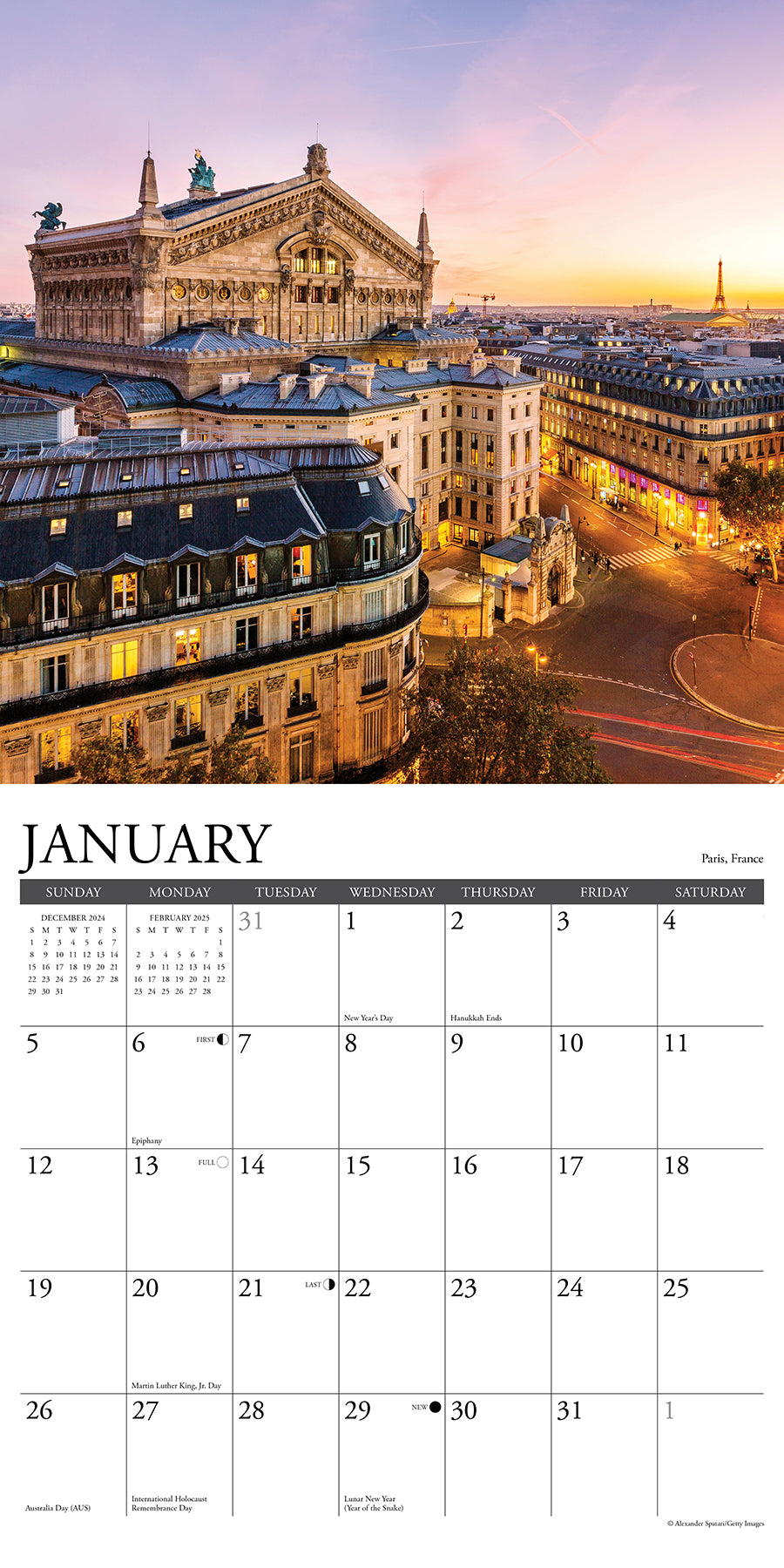 2025 Europe - Square Wall Calendar