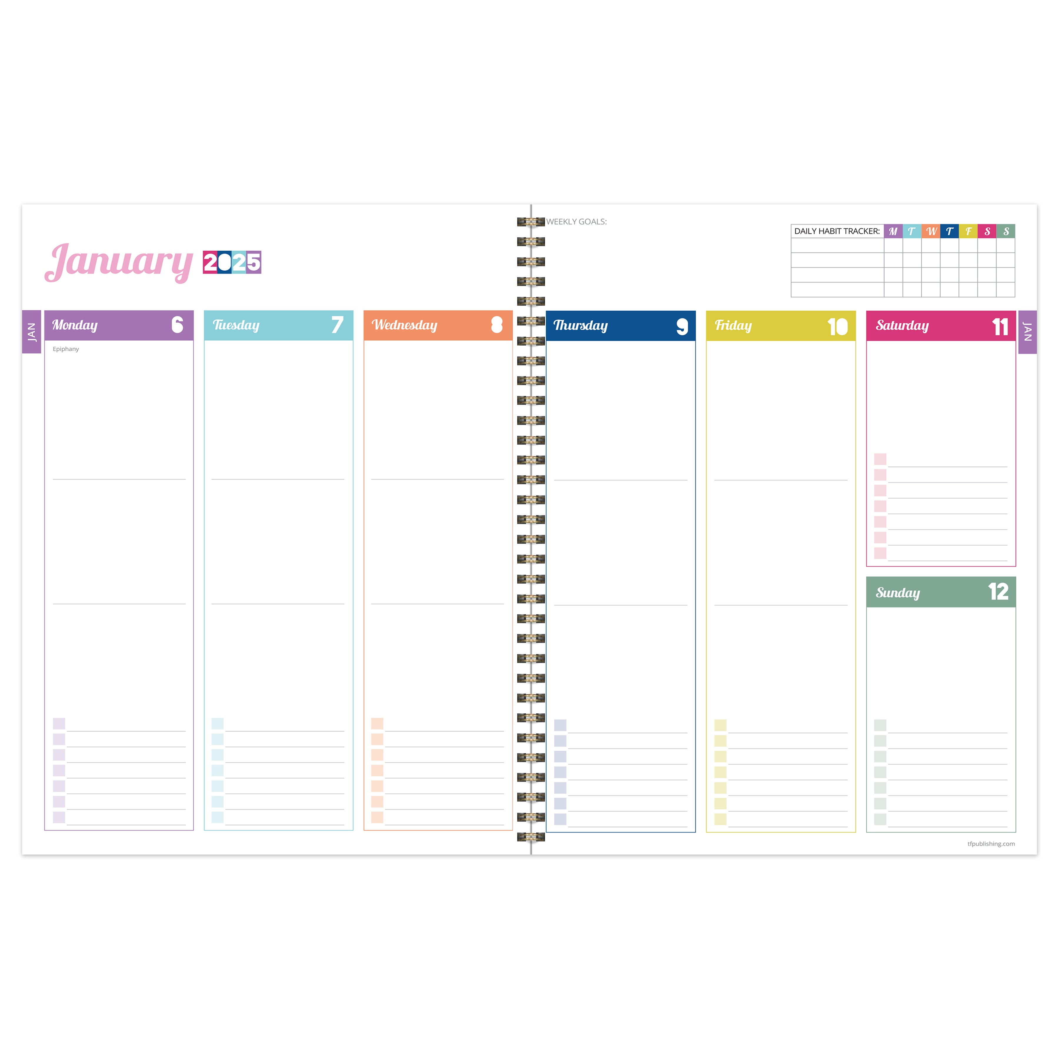 2025 Palms & Sunshine - Large Monthly & Weekly Diary/Planner