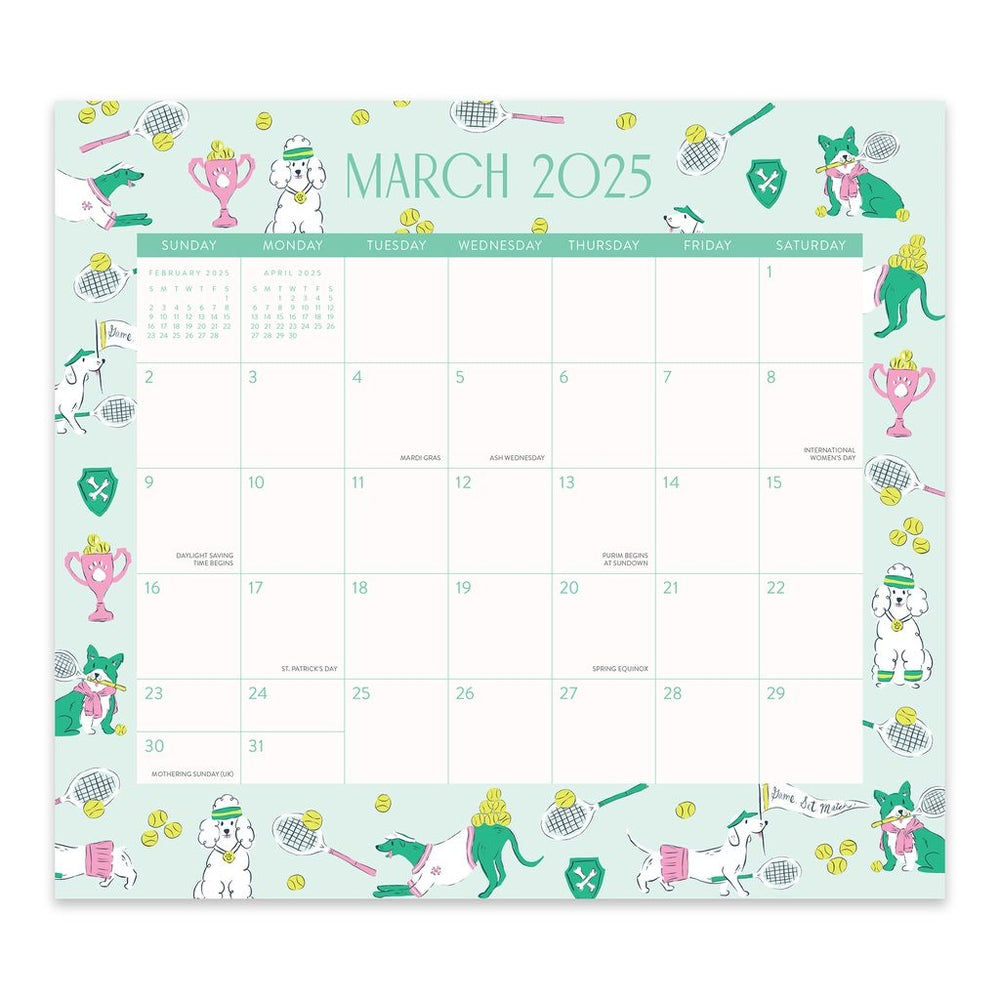 2025 Dog Days - Monthly Magnetic Pad Calendar by Orange Circle Studio