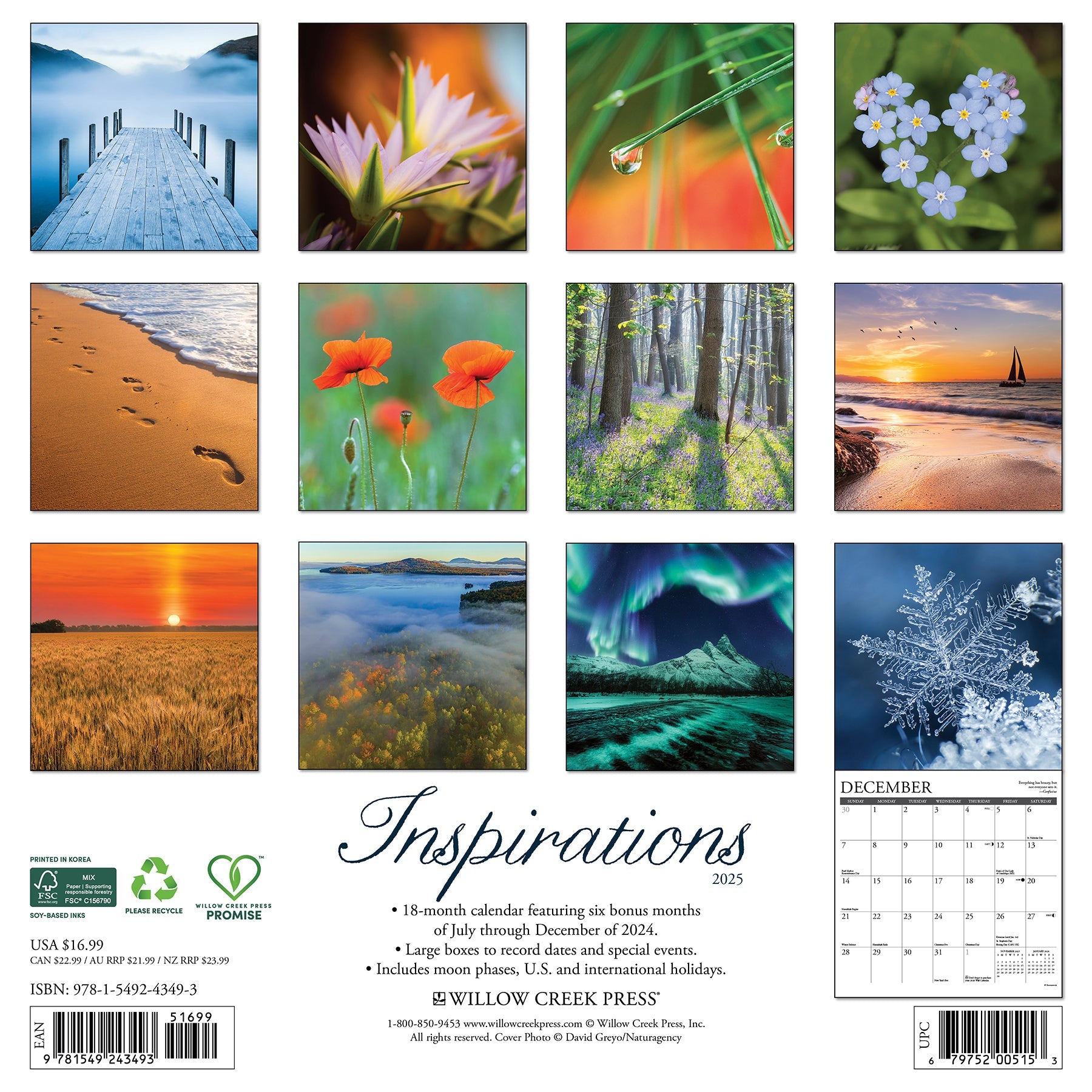 2025 Inspirations - Square Wall Calendar