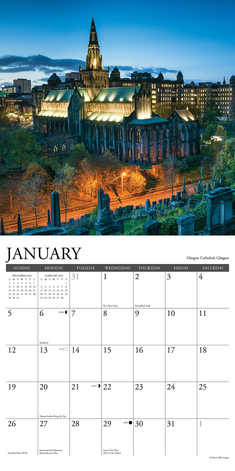 2025 Scotland - Square Wall Calendar