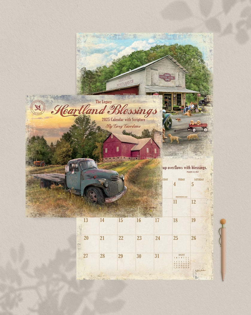 2025 Heartland Blessings - Legacy Scripture - Legacy Deluxe Wall Calendar