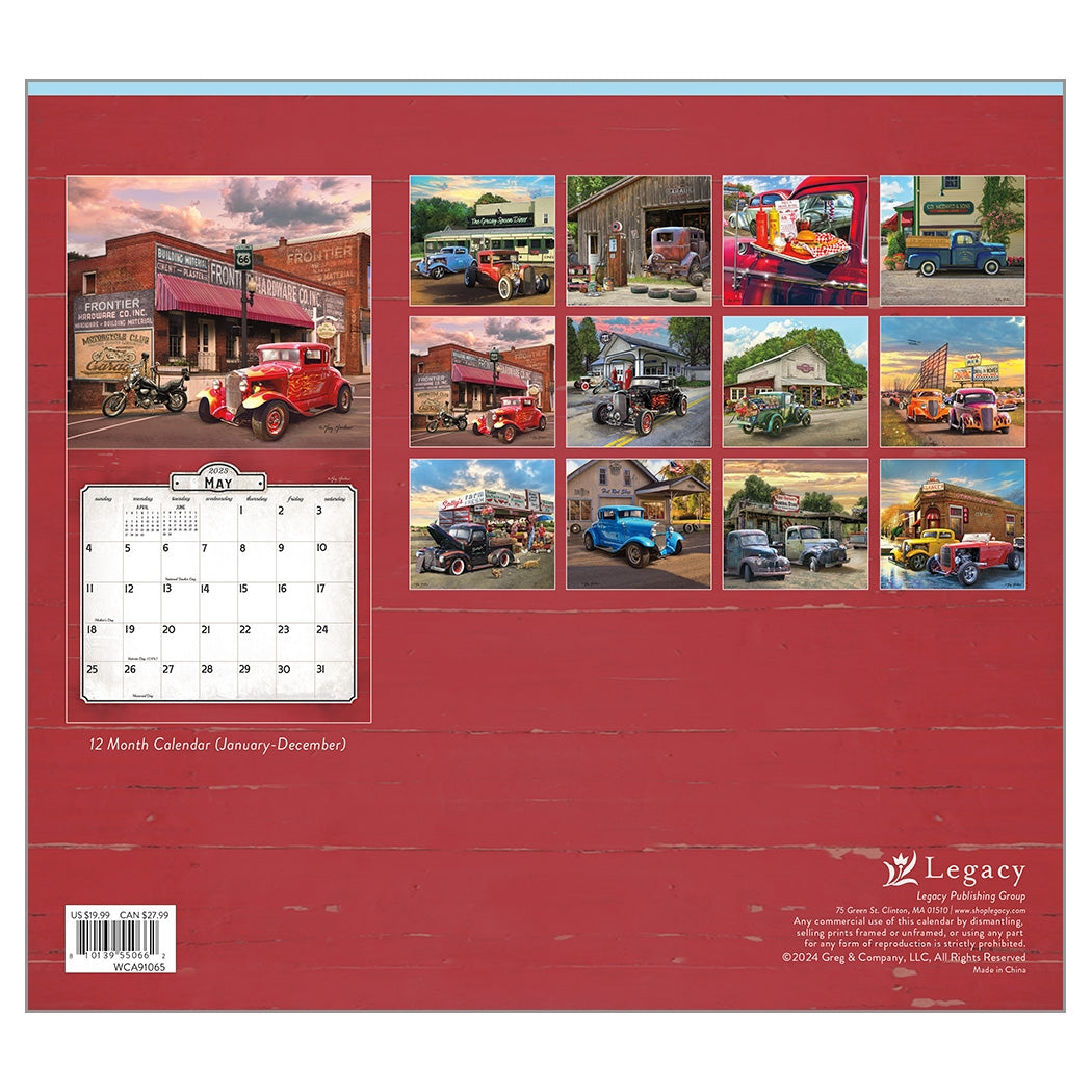 2025 Nostalgic Main Street - Legacy Deluxe Wall Calendar