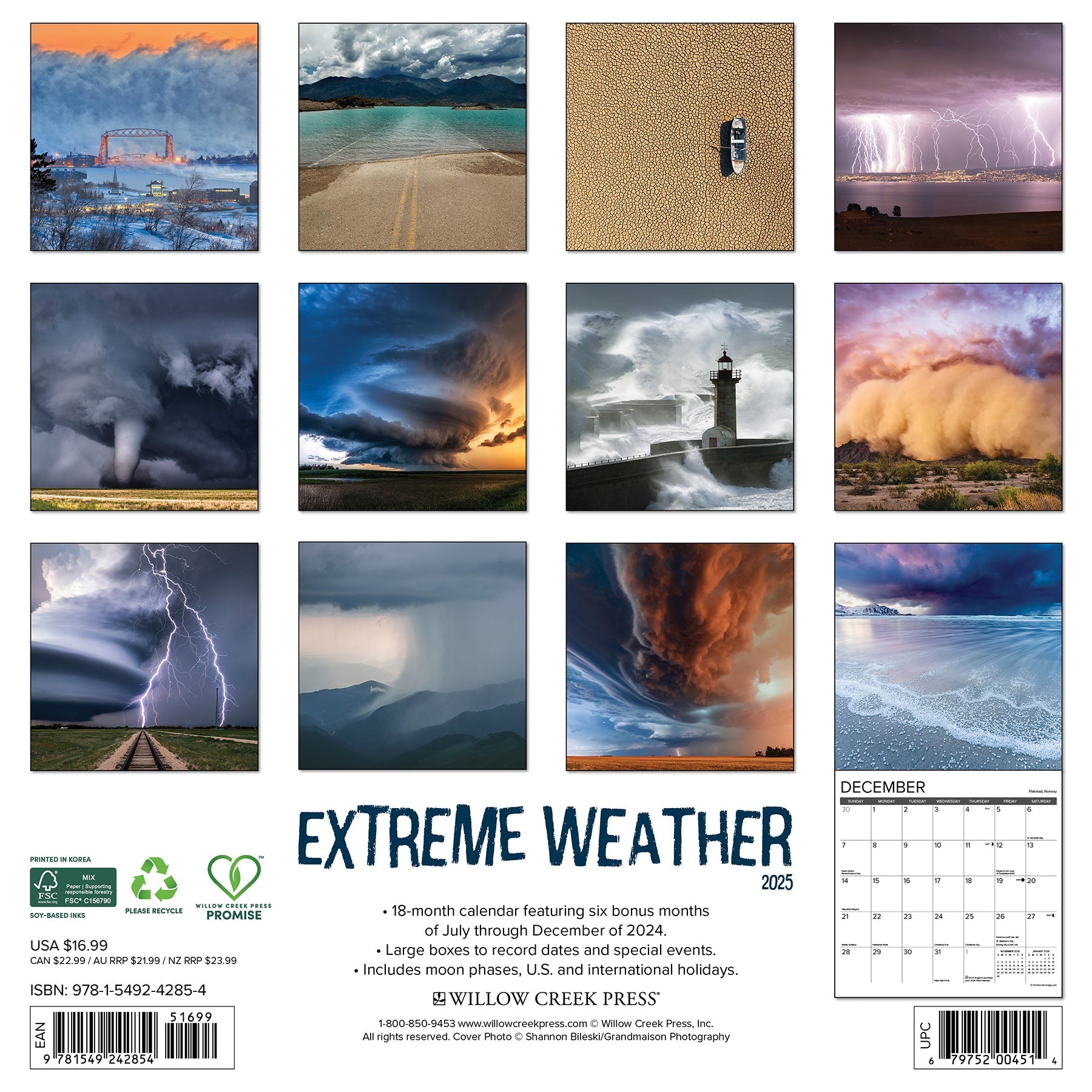 2025 Extreme Weather - Square Wall Calendar