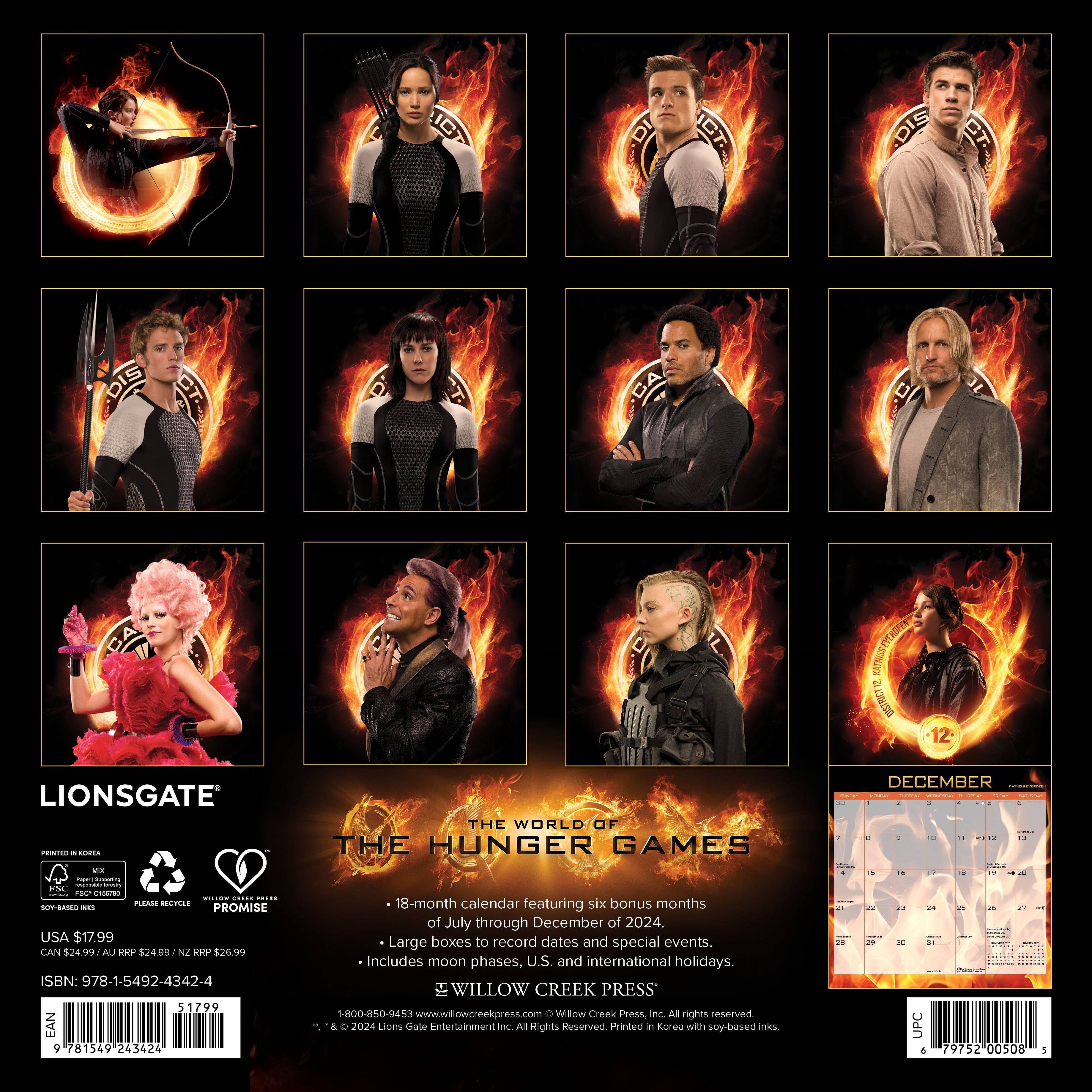 2025 The World Of Hunger Games (w/foil) - Square Wall Calendar