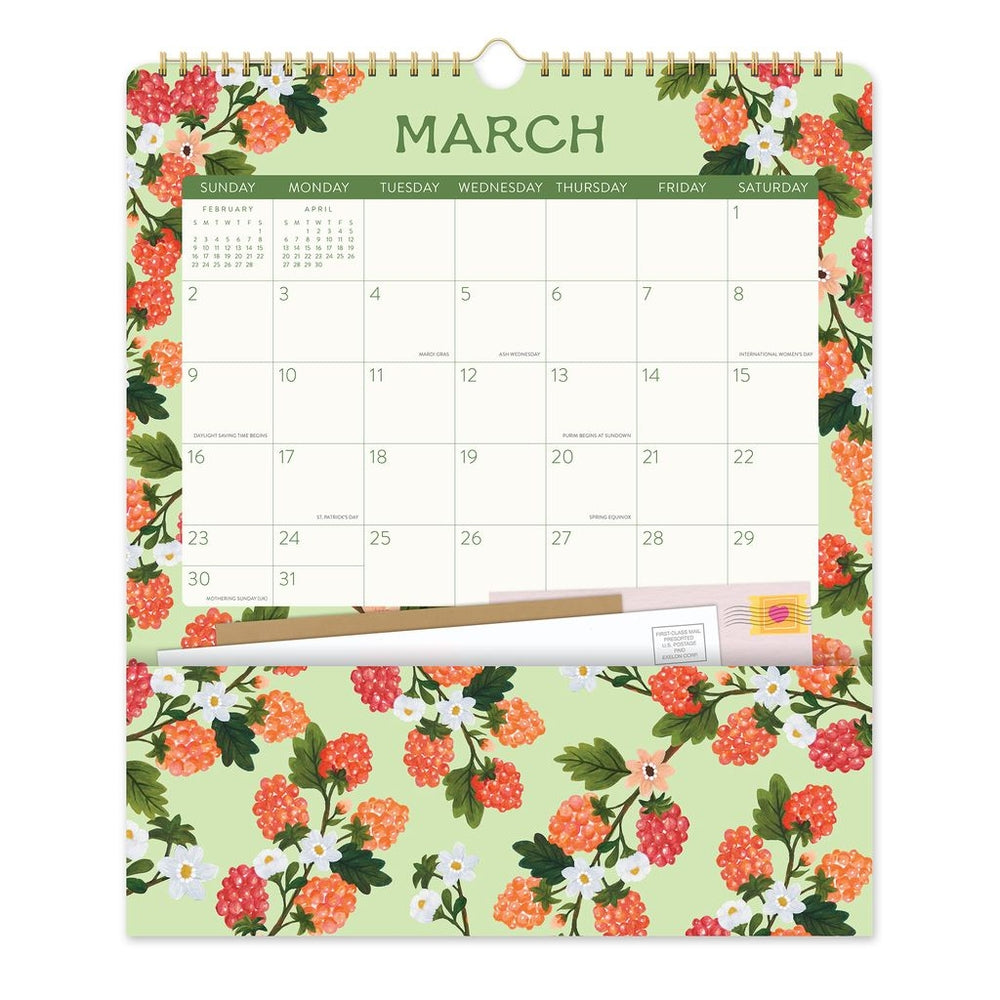 2025 Fruit & Flora Pockets Plus - Deluxe Wall Calendar by Orange Circle Studio