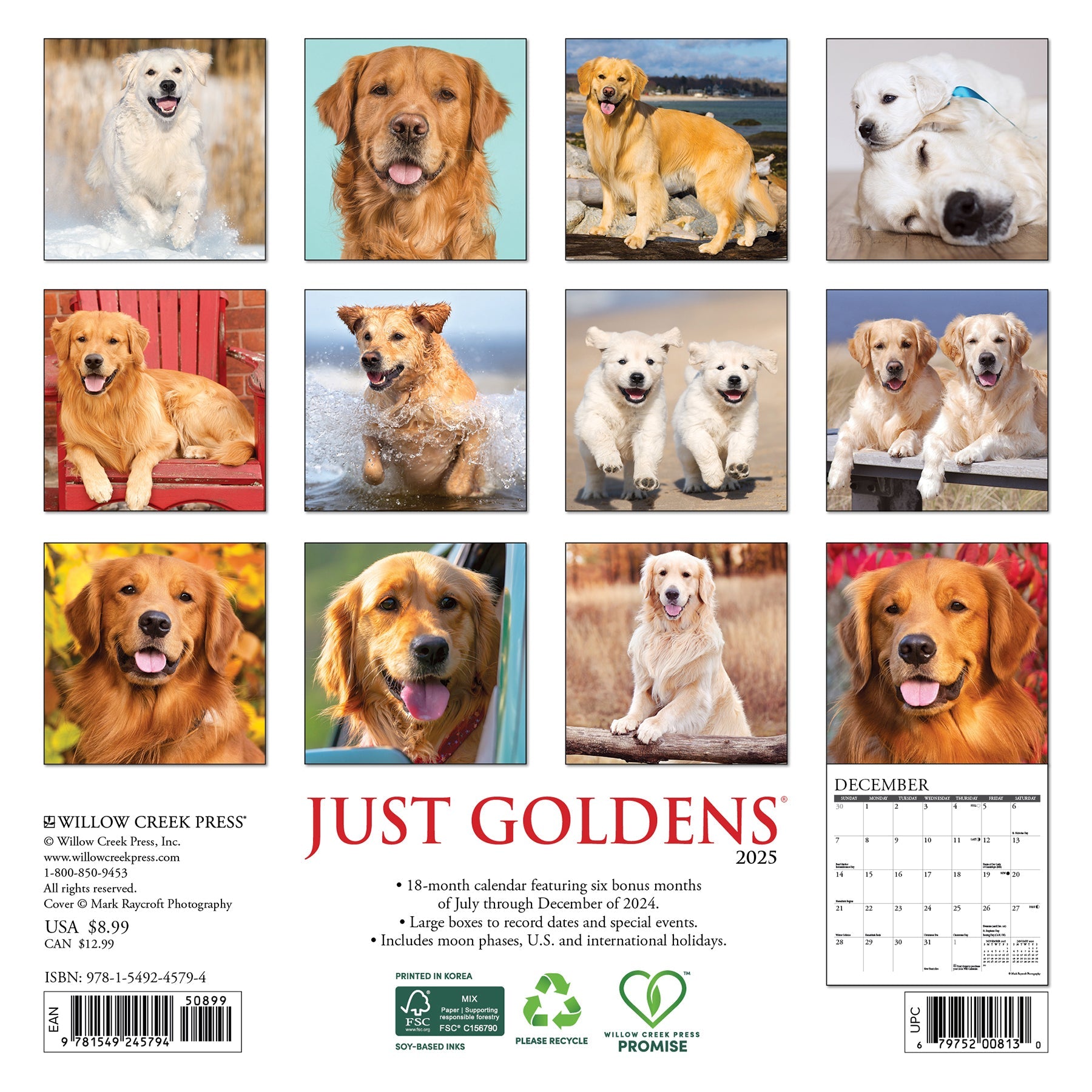 2025 Goldens - Mini Wall Calendar