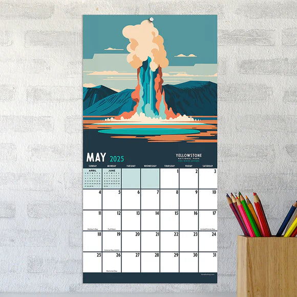 2025 National Parks-Art - Mini Wall Calendar