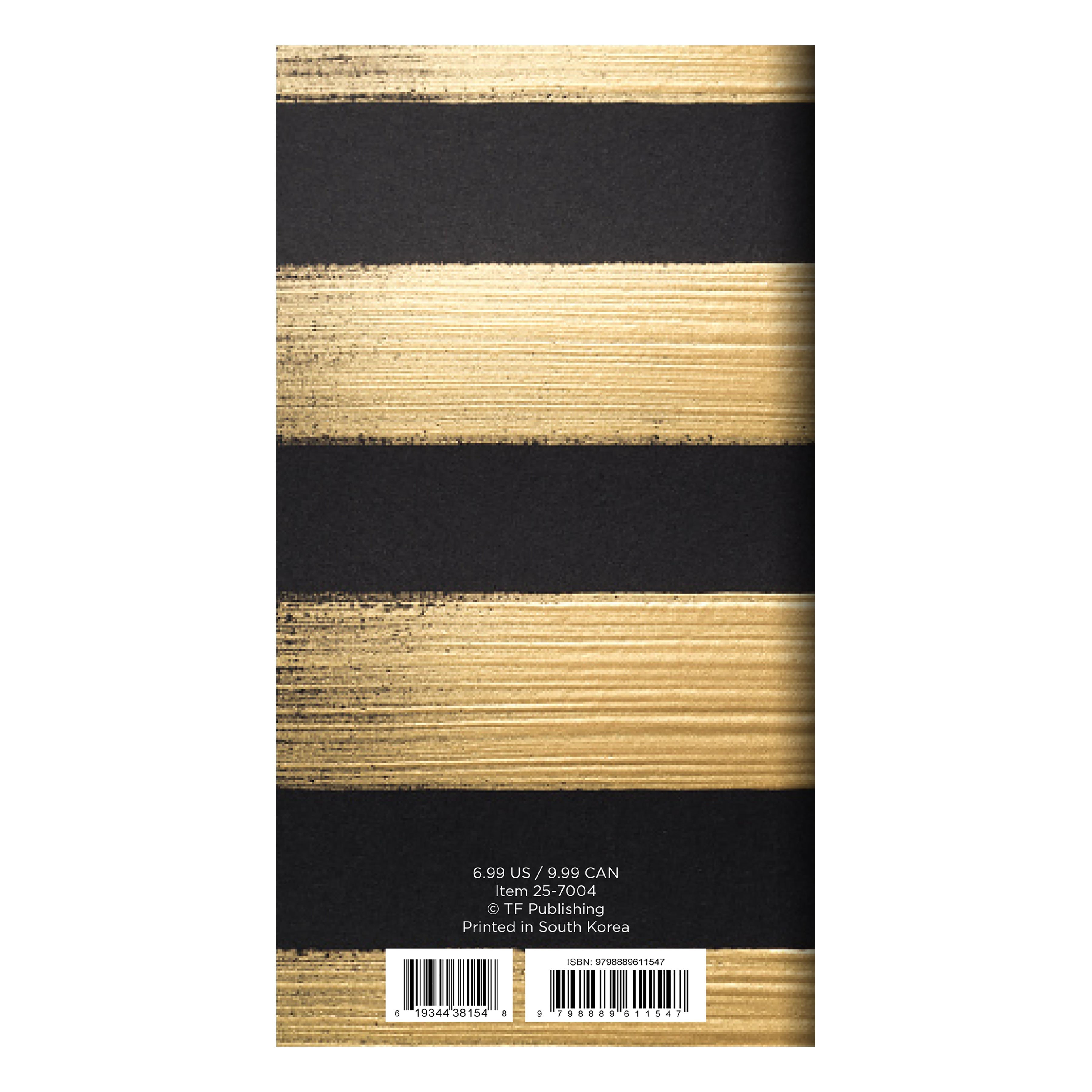 2025-2026 Black and Gold - Small Monthly Pocket Diary/Planner