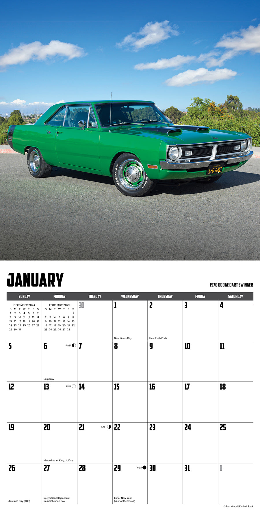 2025 American Muscle Cars - Square Wall Calendar