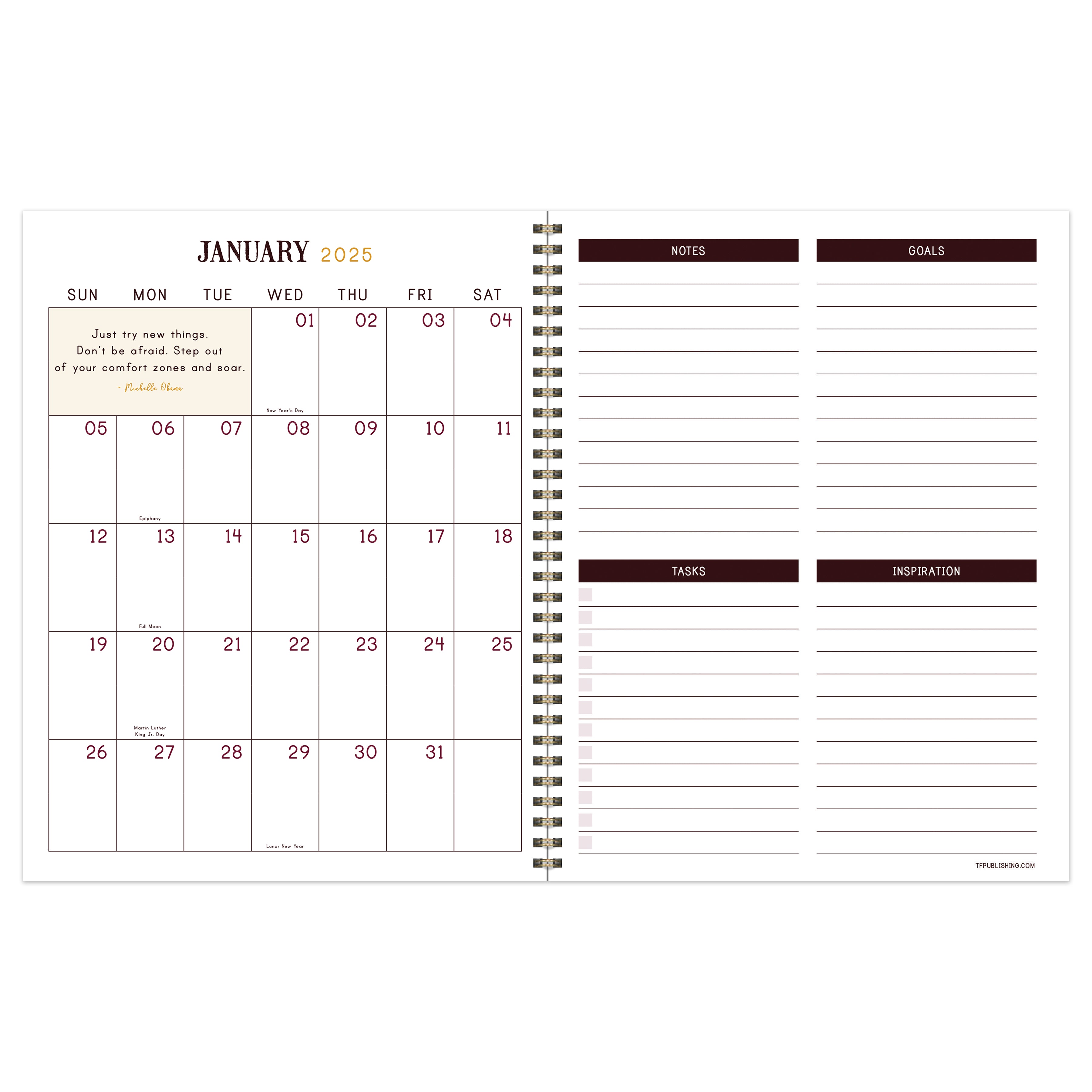 2025 Renaissance Year - Large Monthly & Weekly Diary/Planner