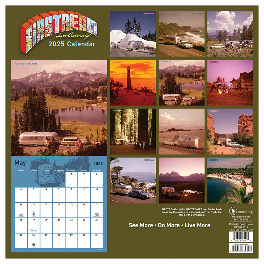 2025 Airstream: Heritage - Square Wall Calendar